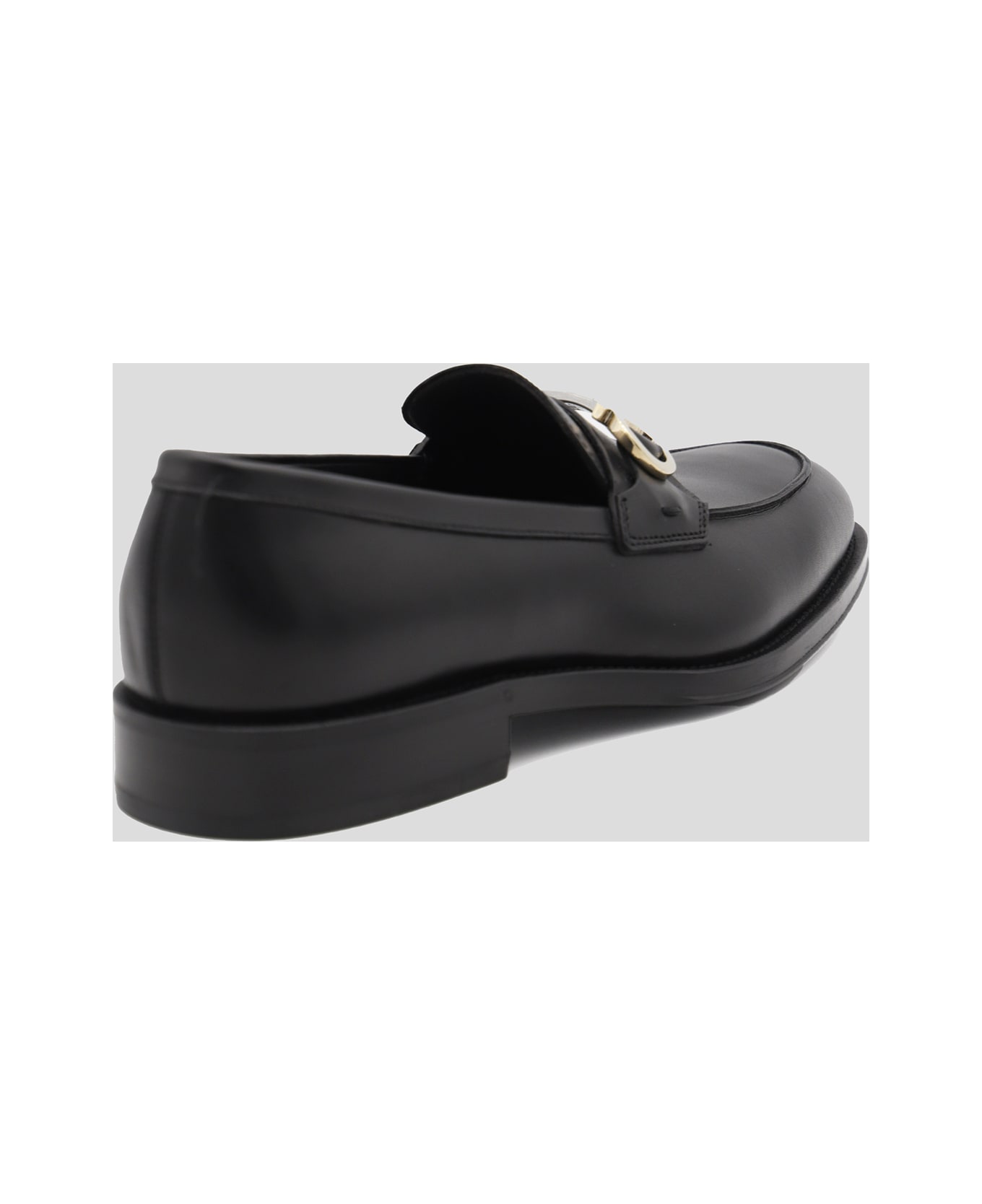 Ferragamo Black Leather Loafers - NERO || NERO || NERO