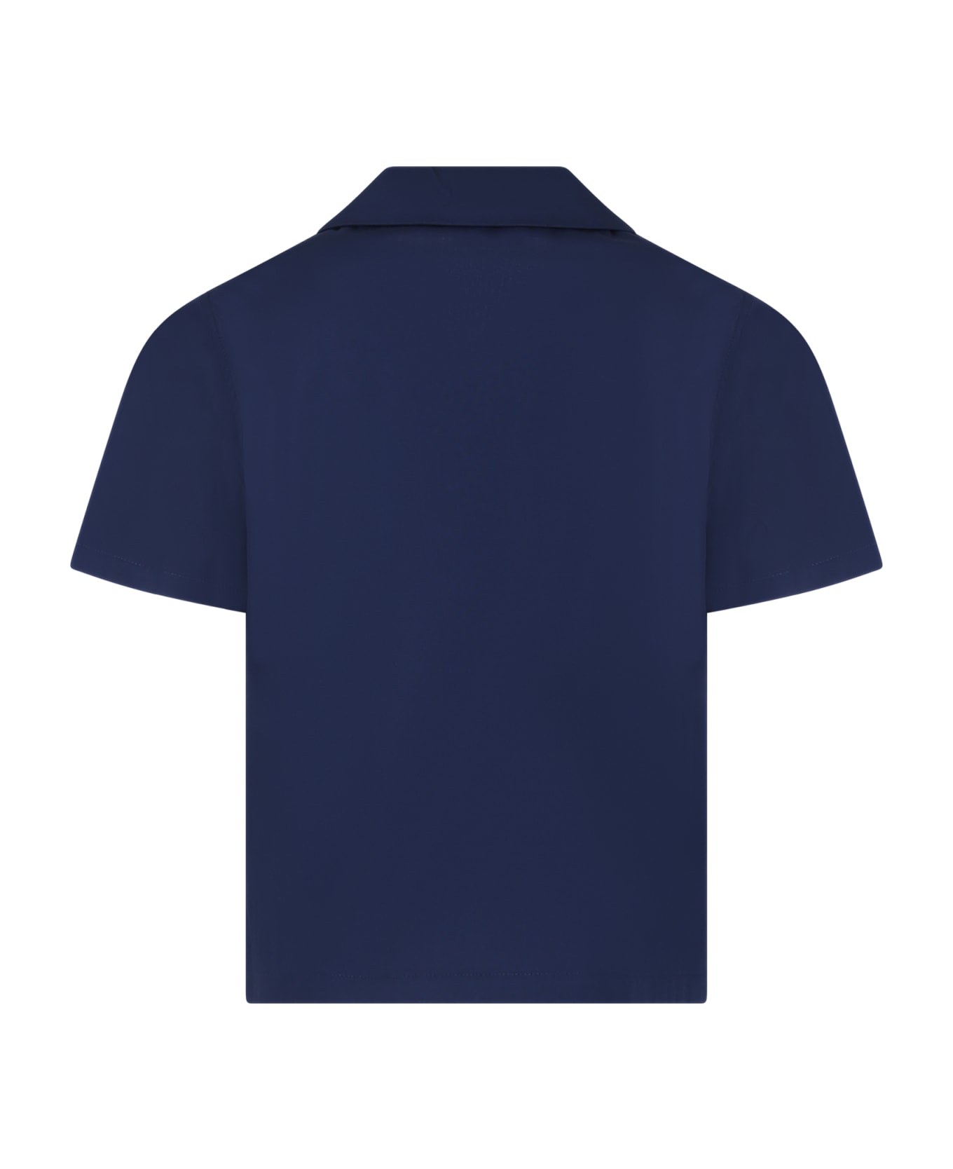 Gucci Blue Shirt For Boy With Double G - Blue