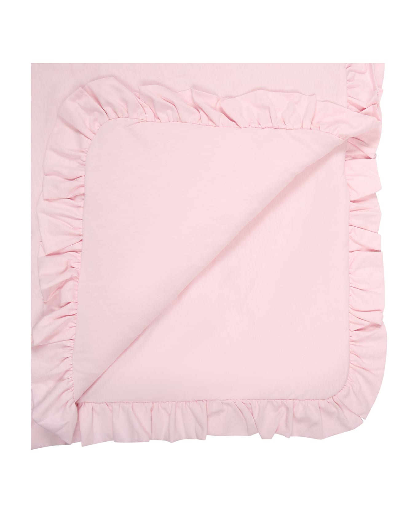 Balmain Pink Blanket For Baby Girl With Logo - Pink