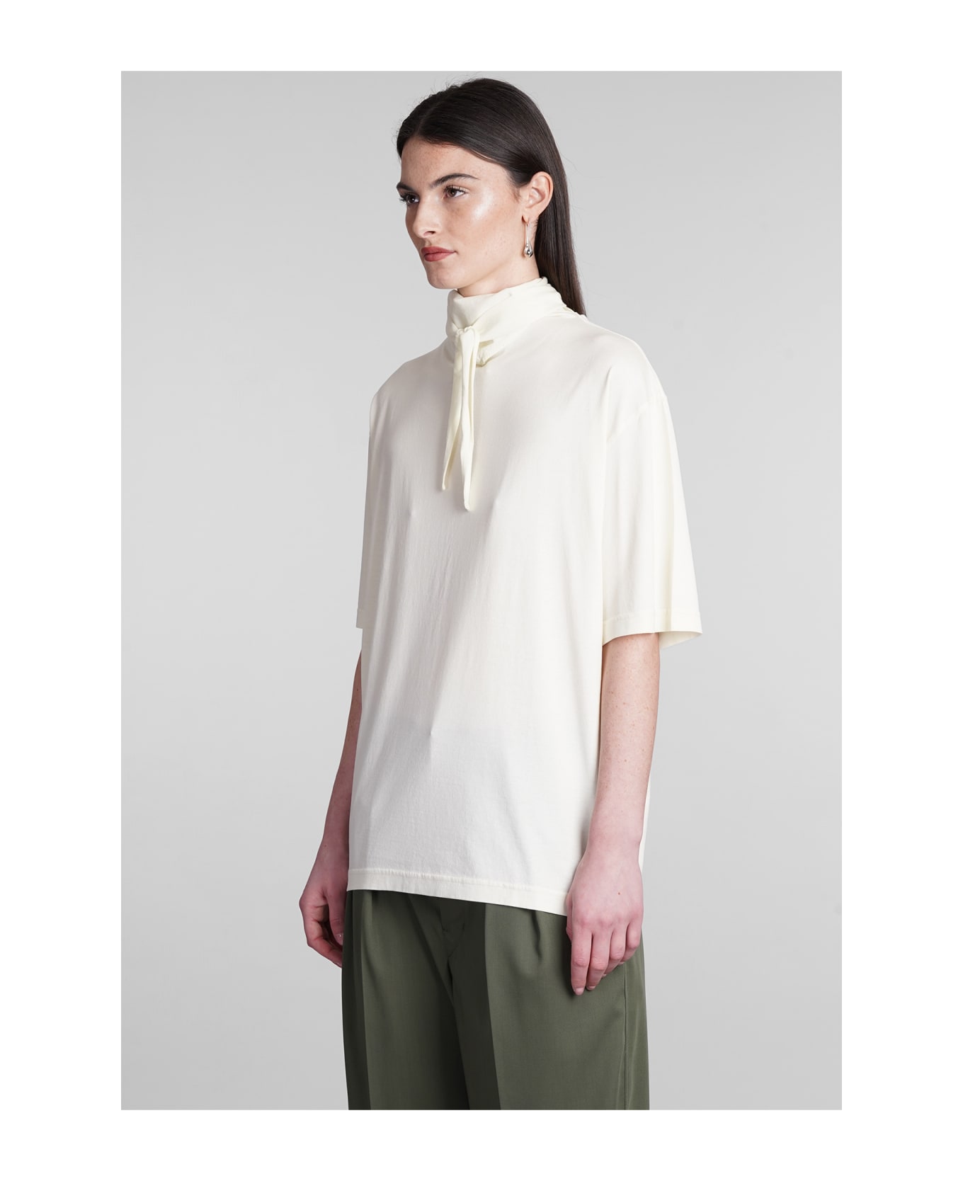 Lemaire T-shirt In Beige Cotton - YELLOW