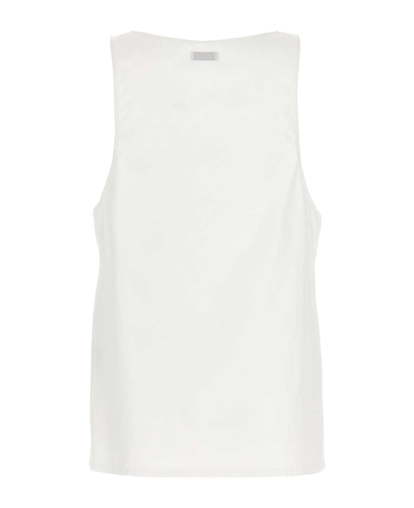 Saint Laurent 'henley' Tank Top - White