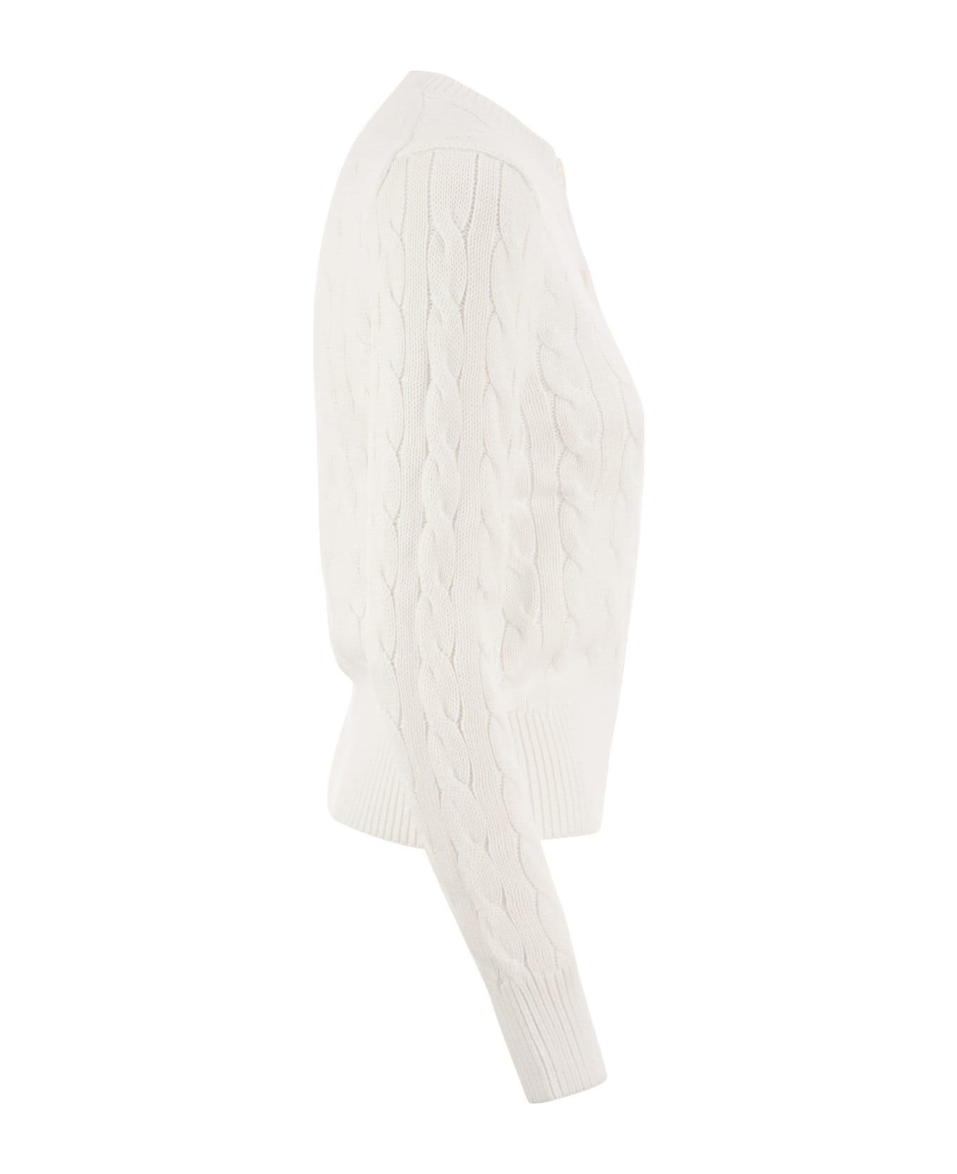 Polo Ralph Lauren Long Sleeve Cardigan - White