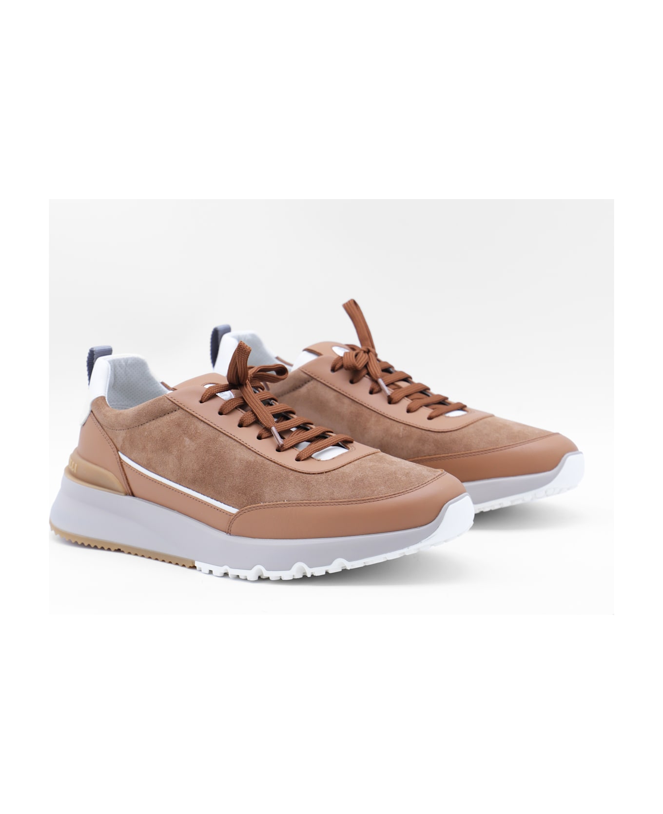 Brunello Cucinelli Brown Leather Sneakers - NUT