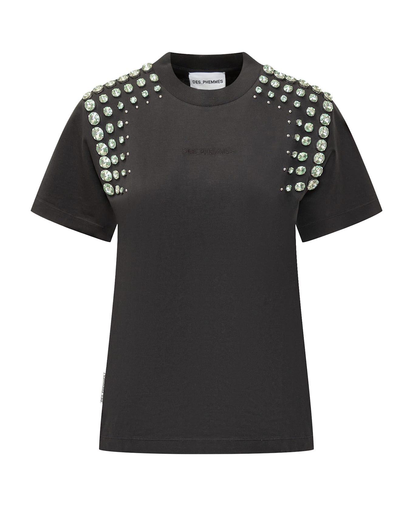 【関税込み】DES PHEMMES SHIRT WITH RHINESTONE Des Phemmes T-shirt With Rhinestones | italist