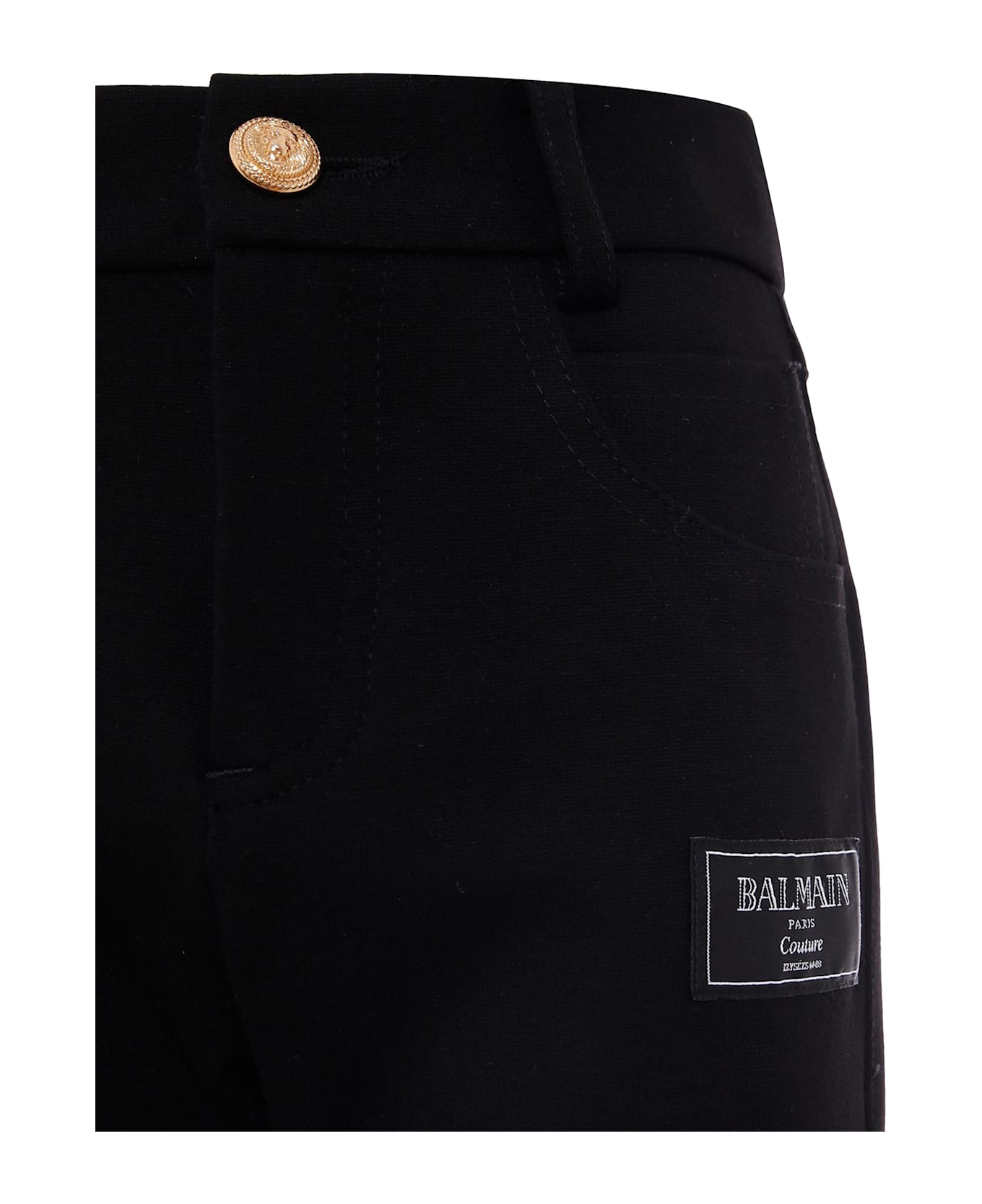 Balmain Black Trousers For Boy With Logo - Black
