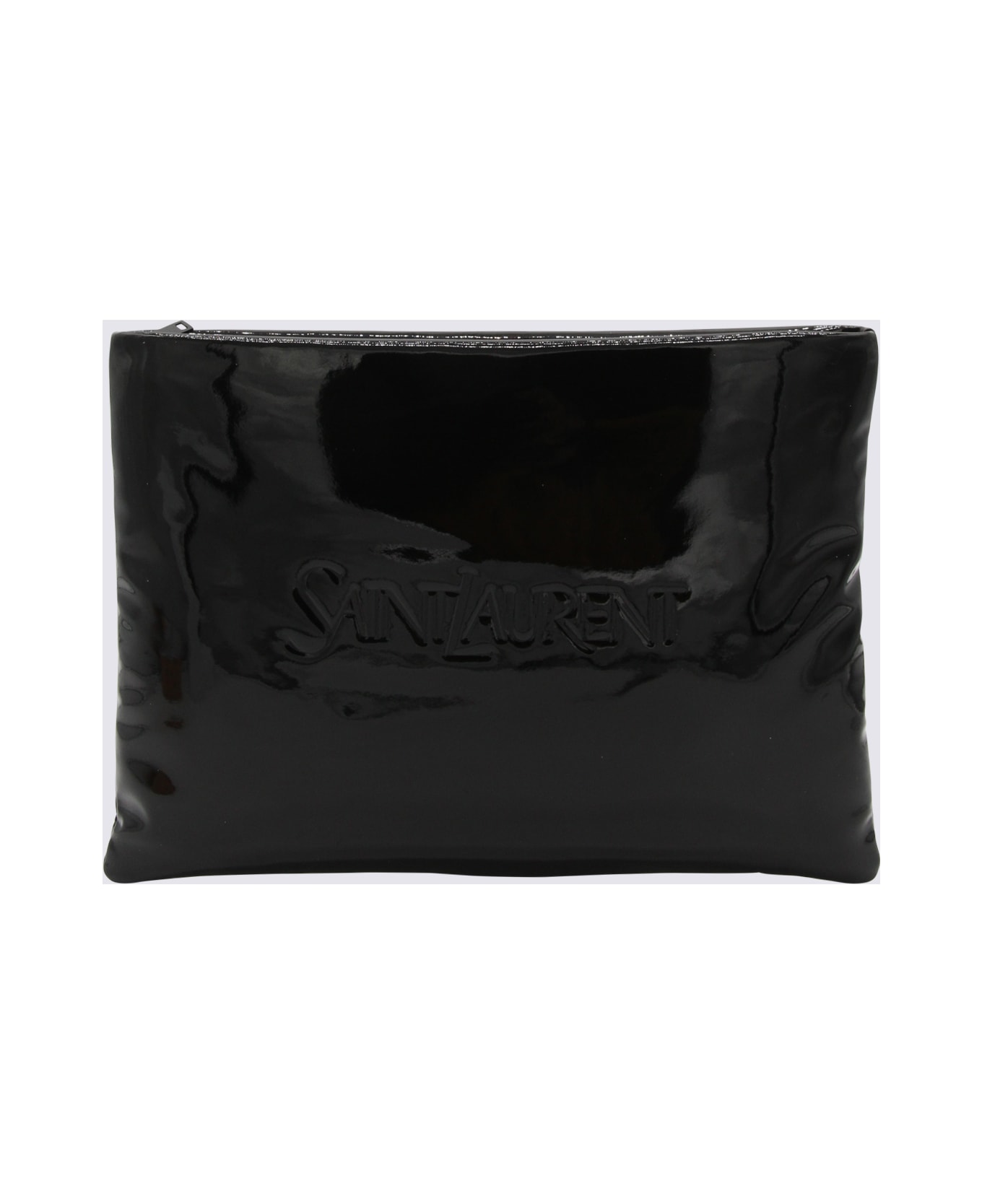 Saint Laurent Black Large Puffy Pouch - Black