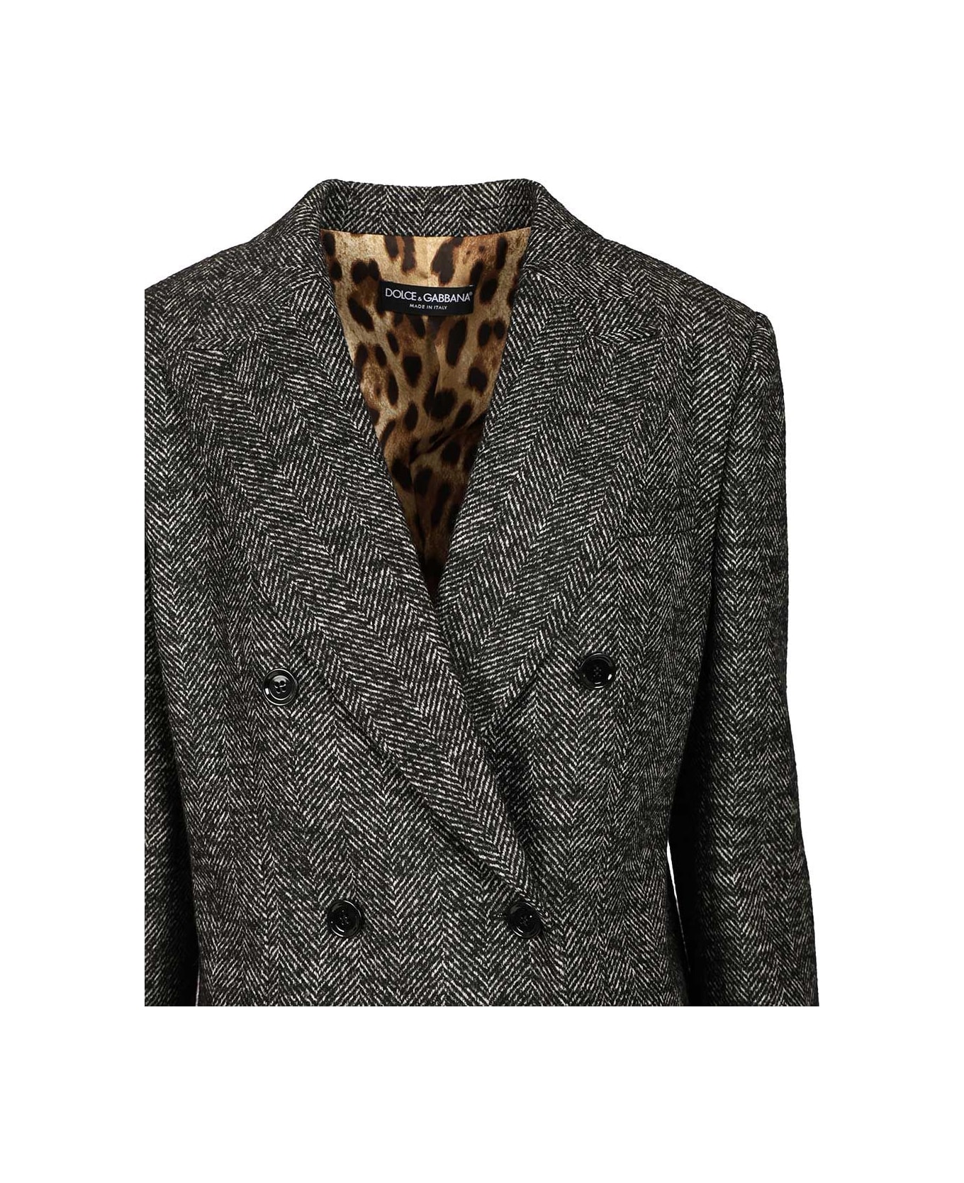 Dolce 
Gabbana Double-breasted Chevron Jacket - Fantasia