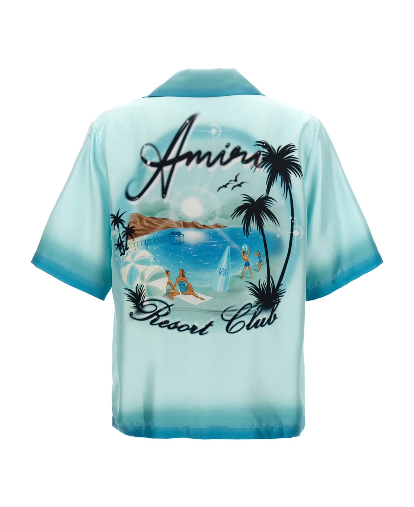 AMIRI 'amiri Paradise' Bowling Shirt - CERULEAN