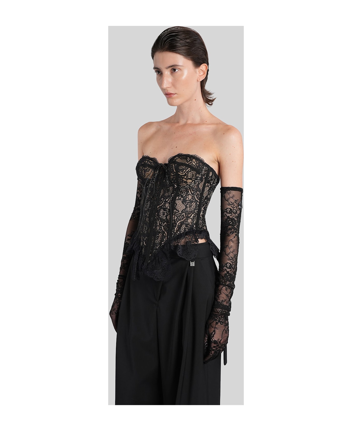 Giuseppe di Morabito Topwear In Black Polyamide - black