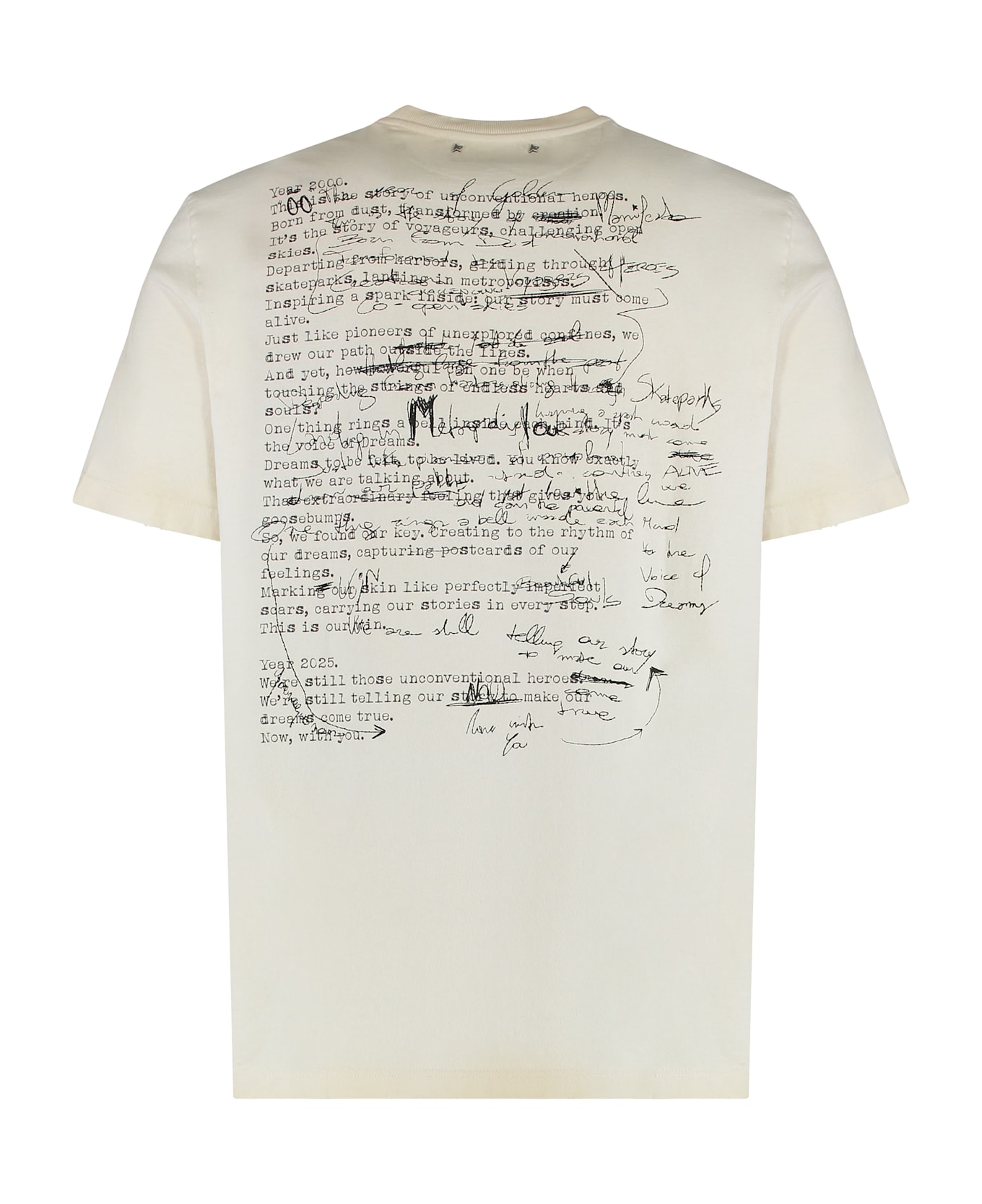 Golden Goose T-shirt Crew Neck In Cotton - Grey