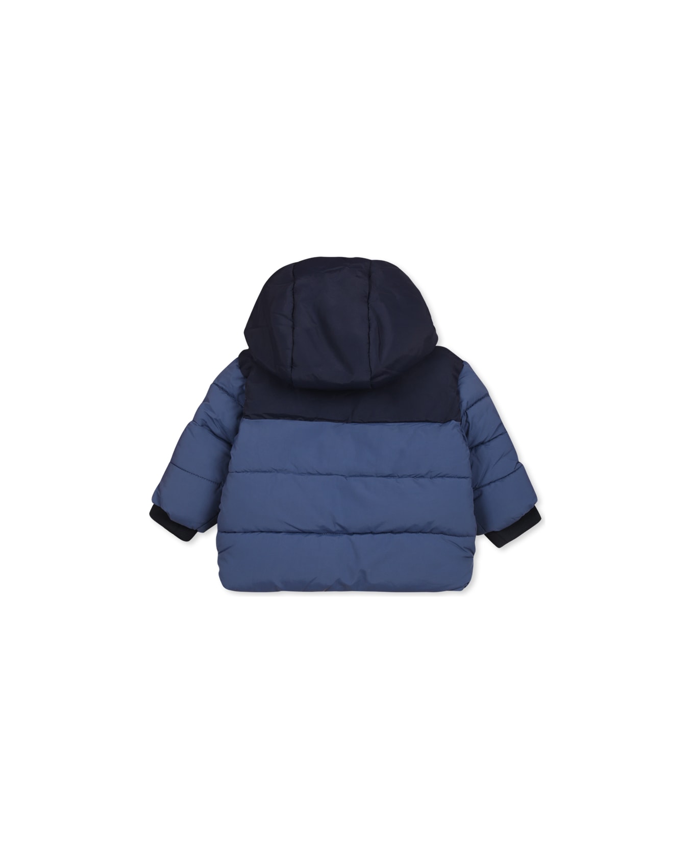 Timberland Blue Down Jacket For Baby Boy With Logo - Blue