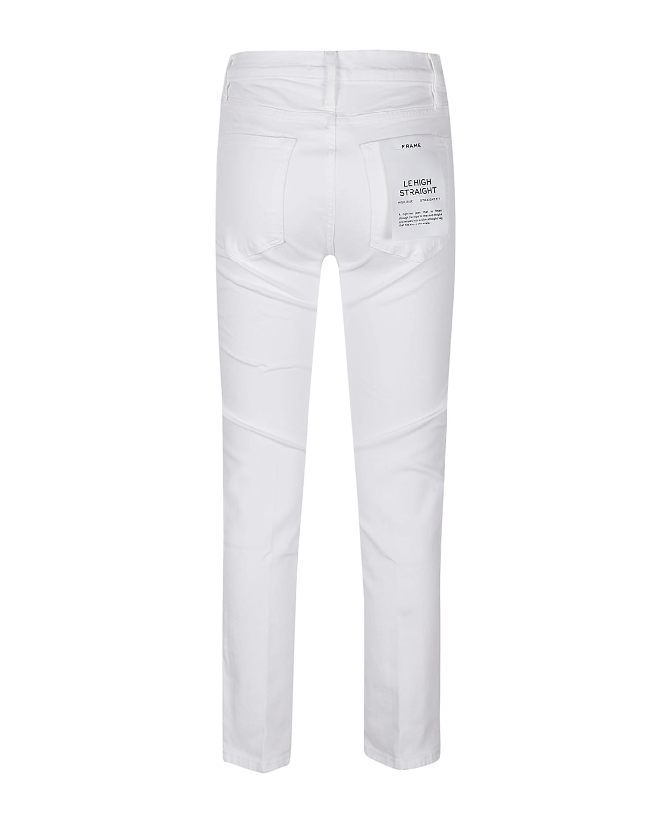 Frame High Straight Jeans - Blanc