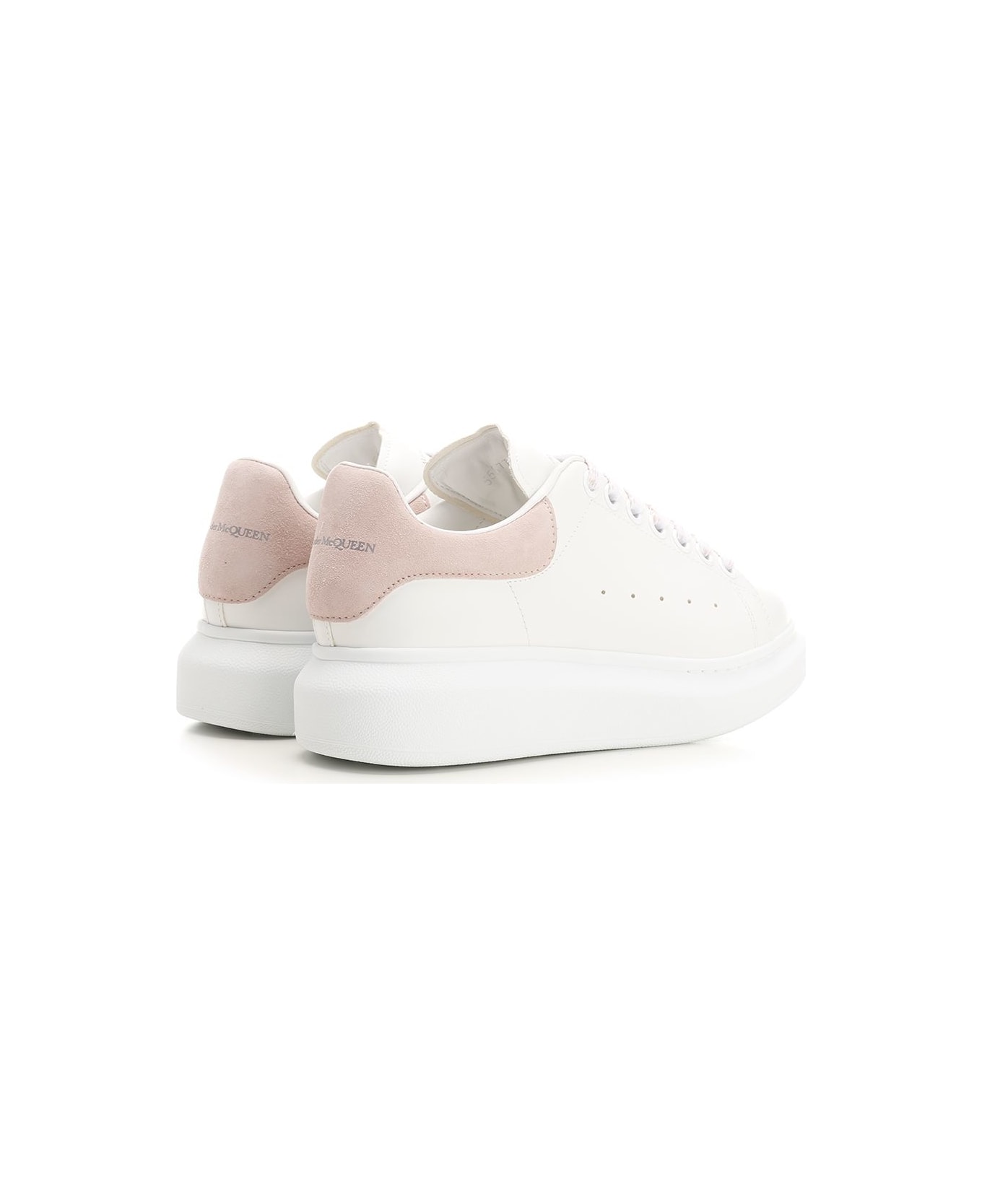 Alexander McQueen Oversized Sneakers With Black Heel - White