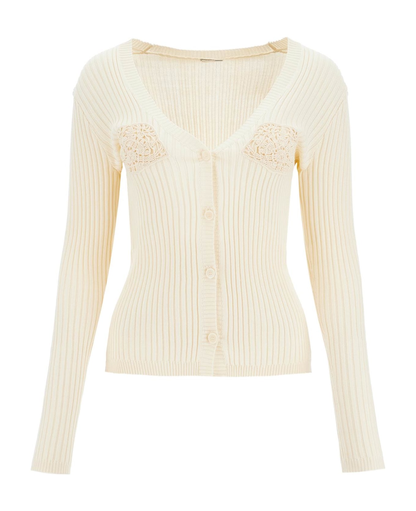 Magda Butrym Cream Cotton Cardigan - CREAM