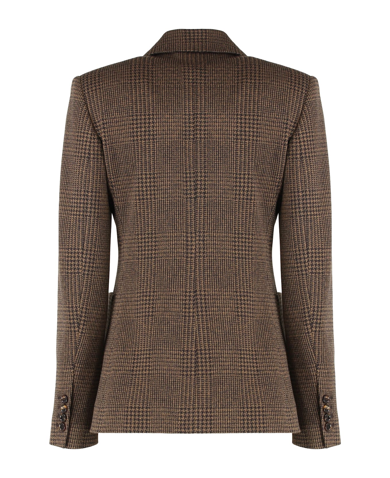 Max Mara Double-breasted Blazer Zulma In Prince Of Wales - brown
