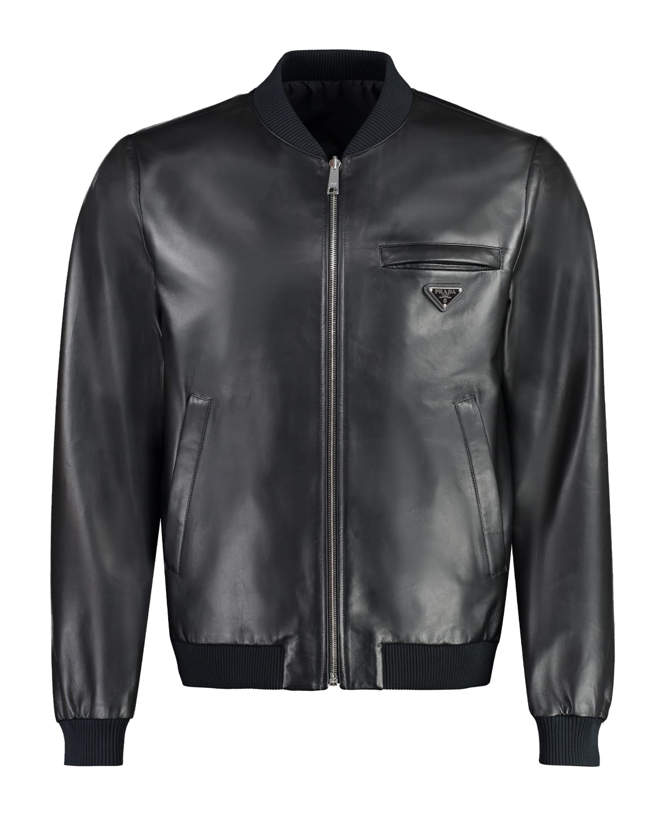 Prada Lambskin Bomber Jacket - NERO