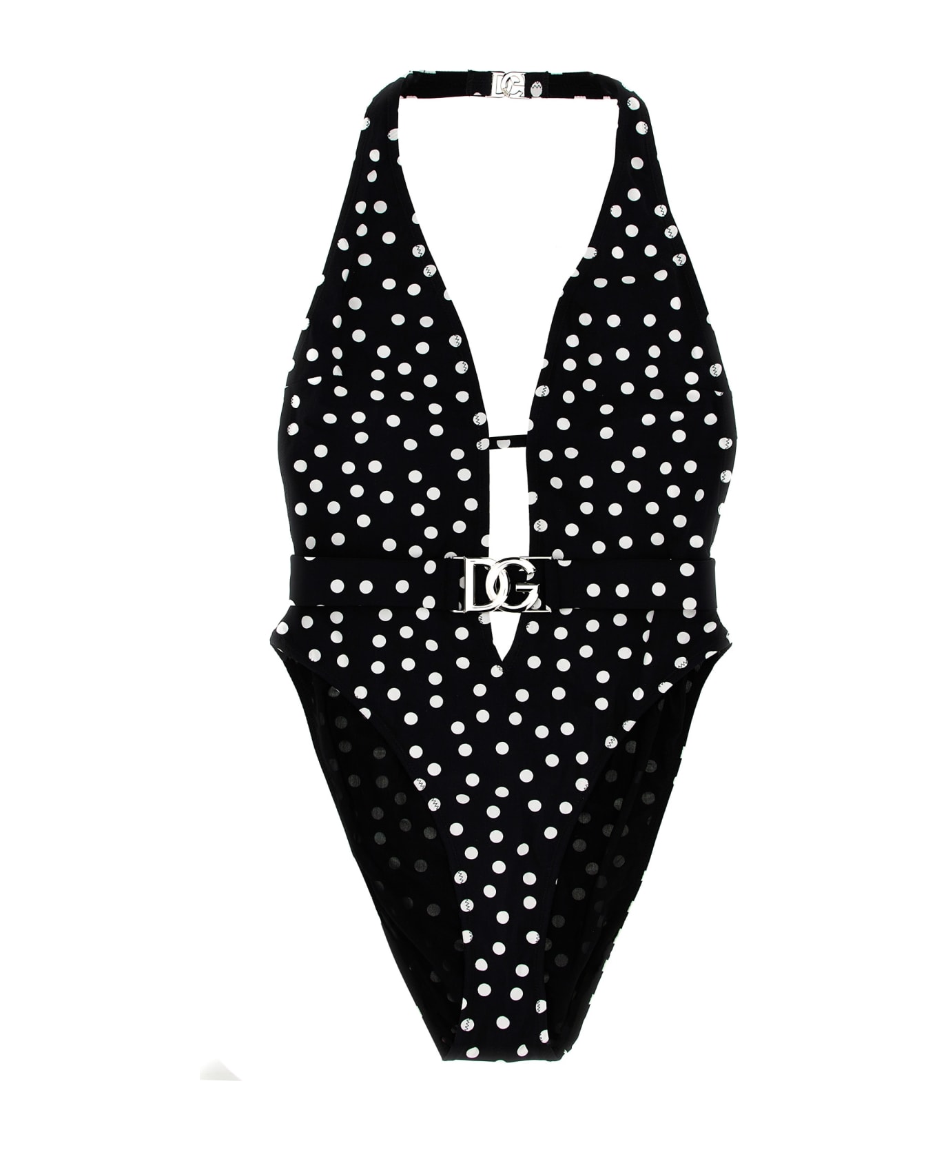 Dolce & Gabbana One-piece Swimsuit - White/Black 水着