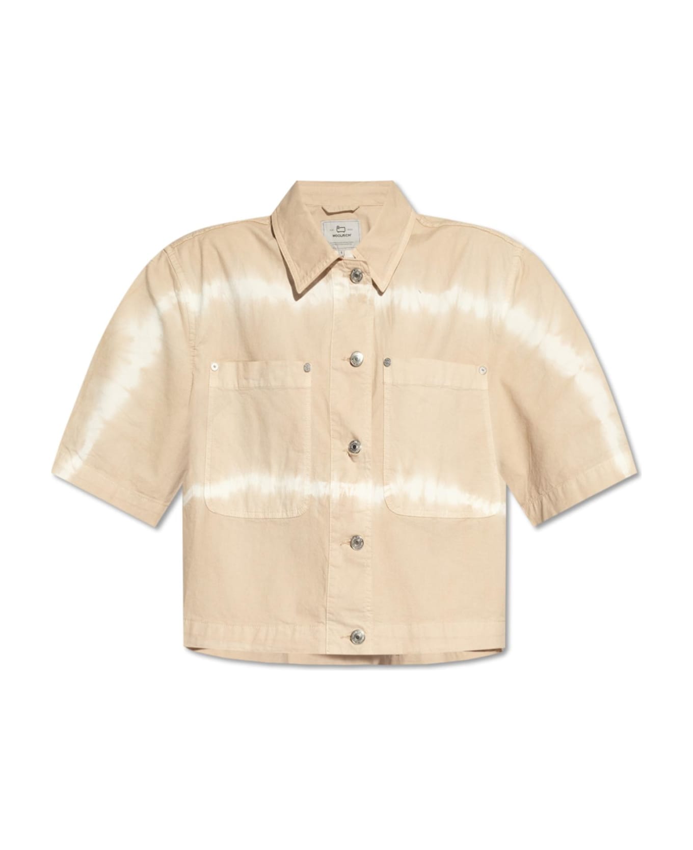 Woolrich Tie-dyed Cropped Shirt Woolrich - BEIGE シャツ
