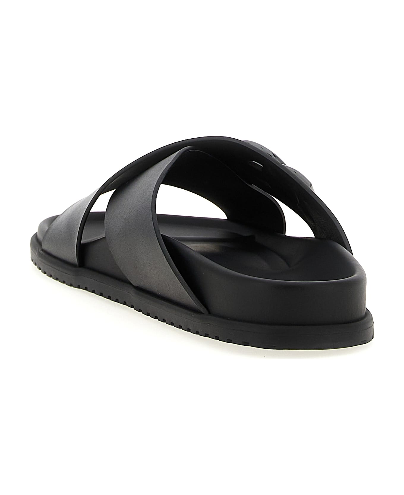 Dolce & Gabbana Leather Slides - Black  