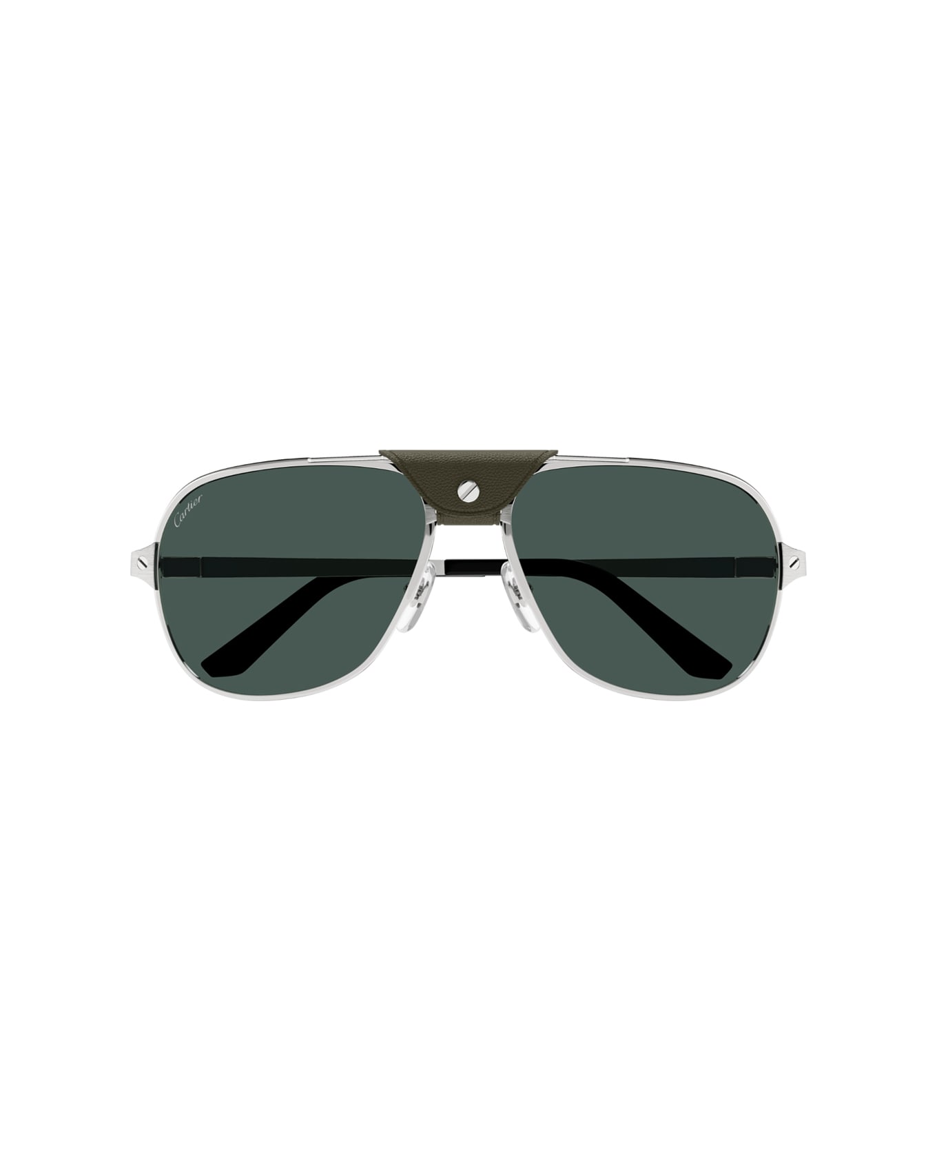 Cartier Eyewear Ct0165s Santos De Cartier 012 Sunglasses - Argento