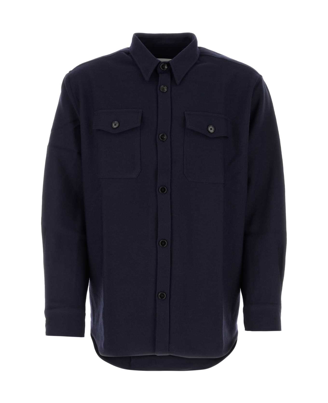 Ami Alexandre Mattiussi Blue Wool Oversize Shirt - NIGHTBLUE シャツ