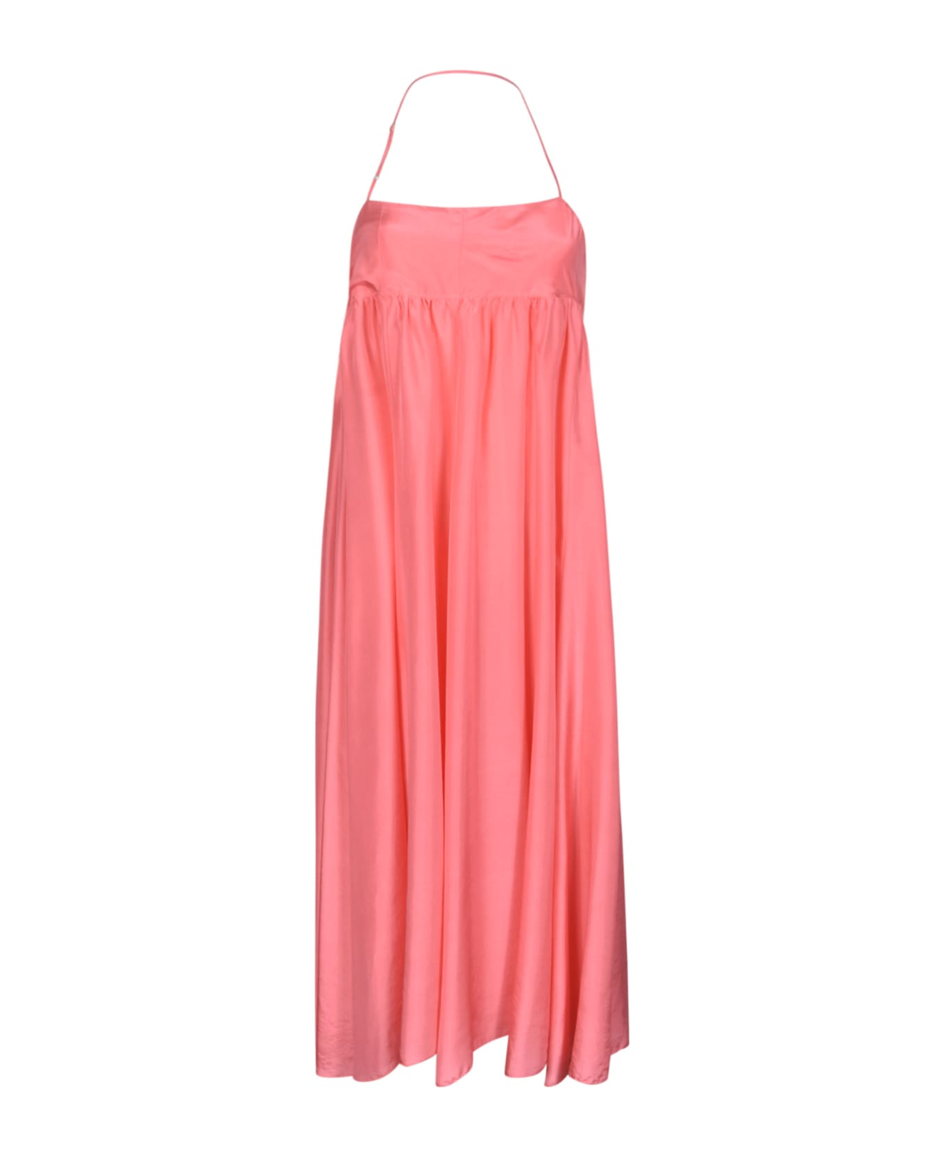 Forte_Forte Exposed Back Sleeveless Long Dress - Pink