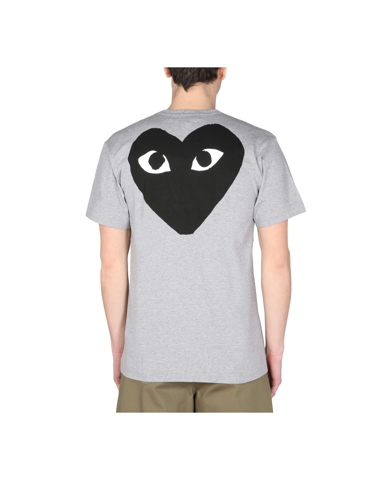 Comme des Garçons Play Logo Print T-shirt - GREY シャツ