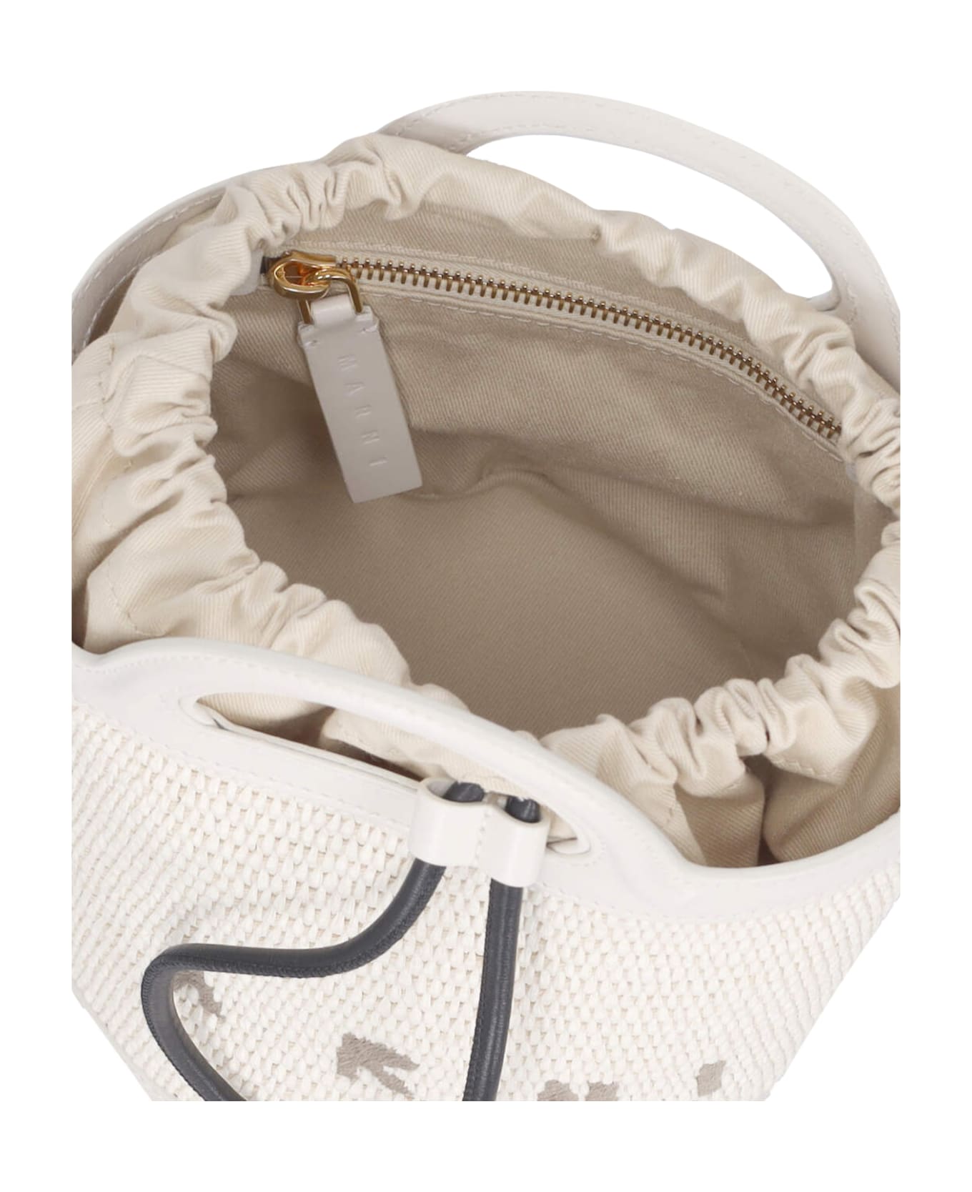 Marni Small Bucket Bag 
tropicalia
 - White