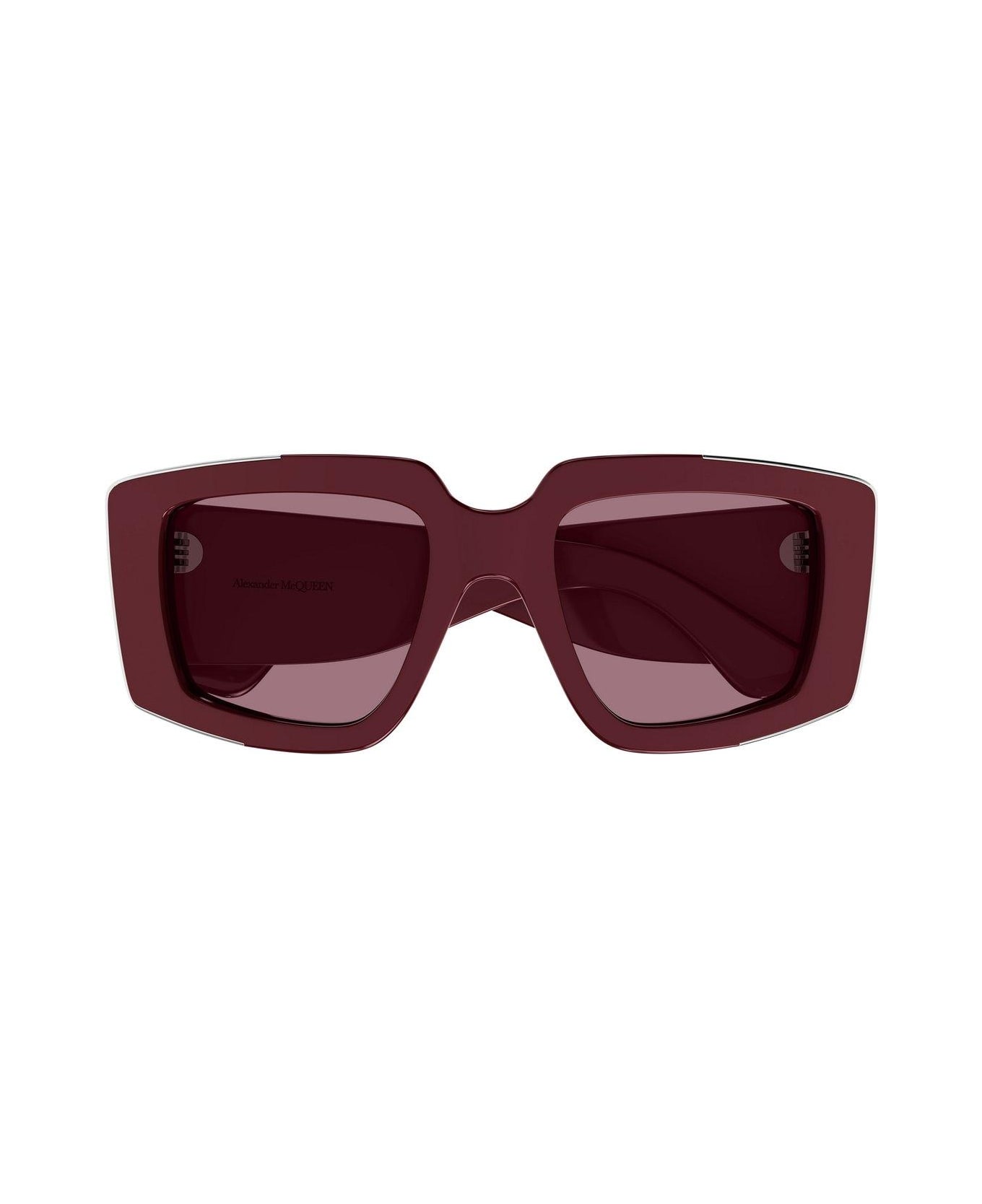 Alexander McQueen Eyewear Square Frame Sunglasses - 003 burgundy burgundy red