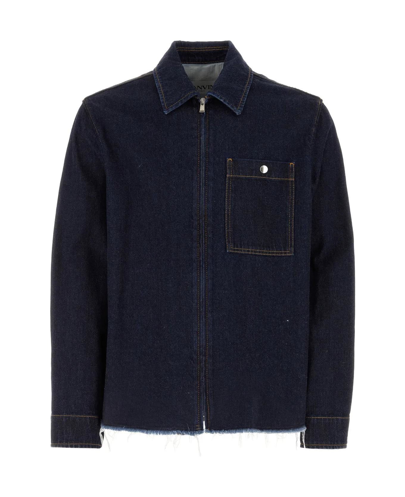 Lanvin Dark Blue Denim Shirt - NAVYBLUE