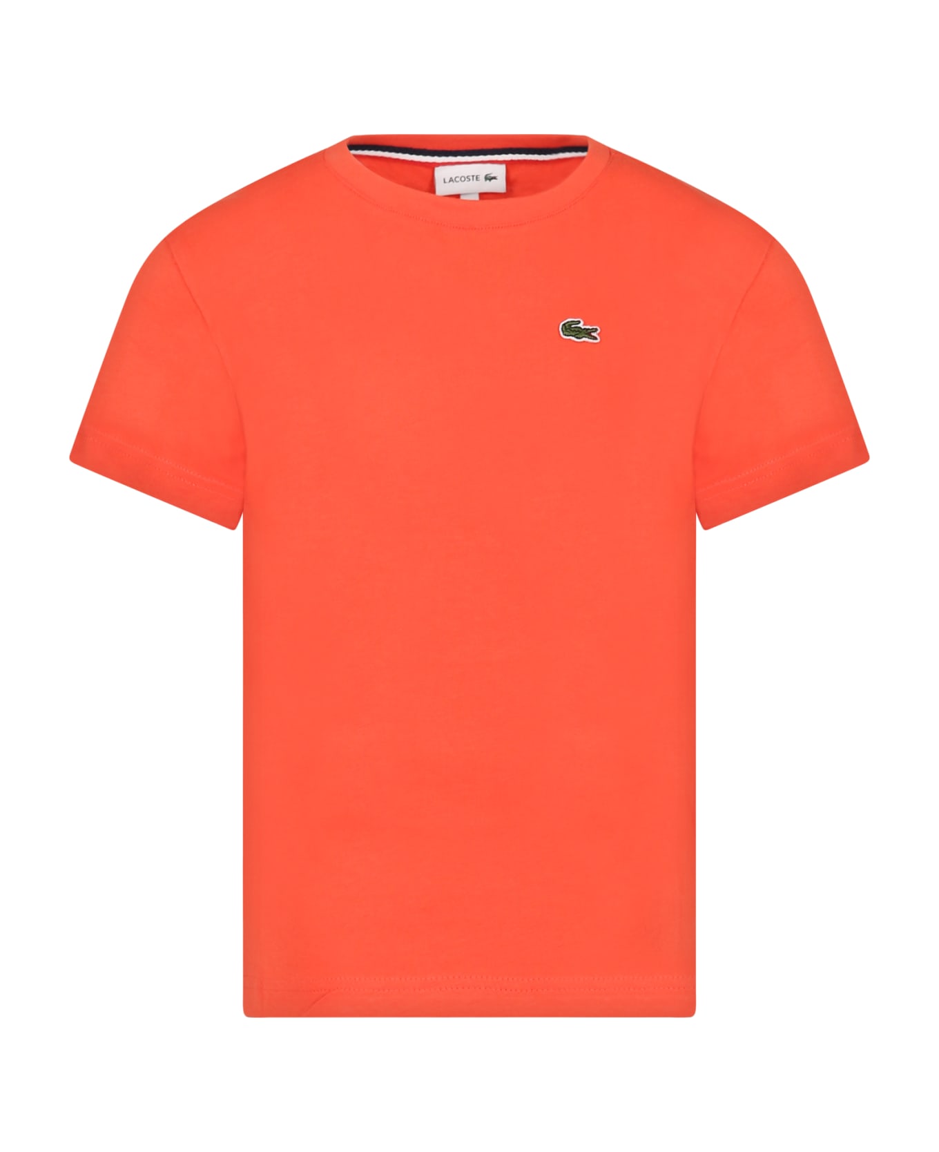 Lacoste Red T-shirt For Boy With Iconic Logo - Red