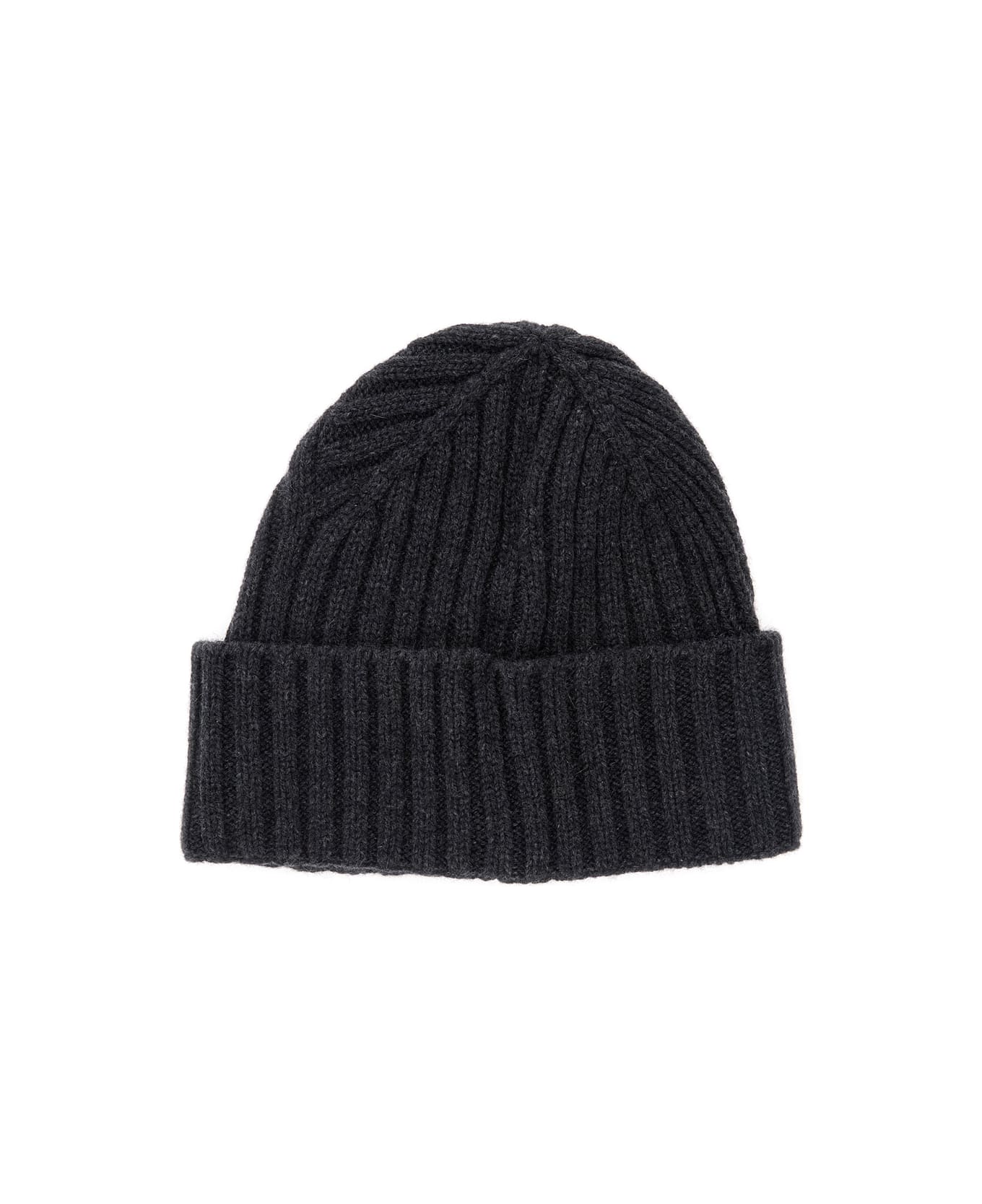 Jacquemus 
le Bonnet Tourni
 Grey Beanie With Turn-up Brim And Logo Lettering On The Front In Wool Man - Grey