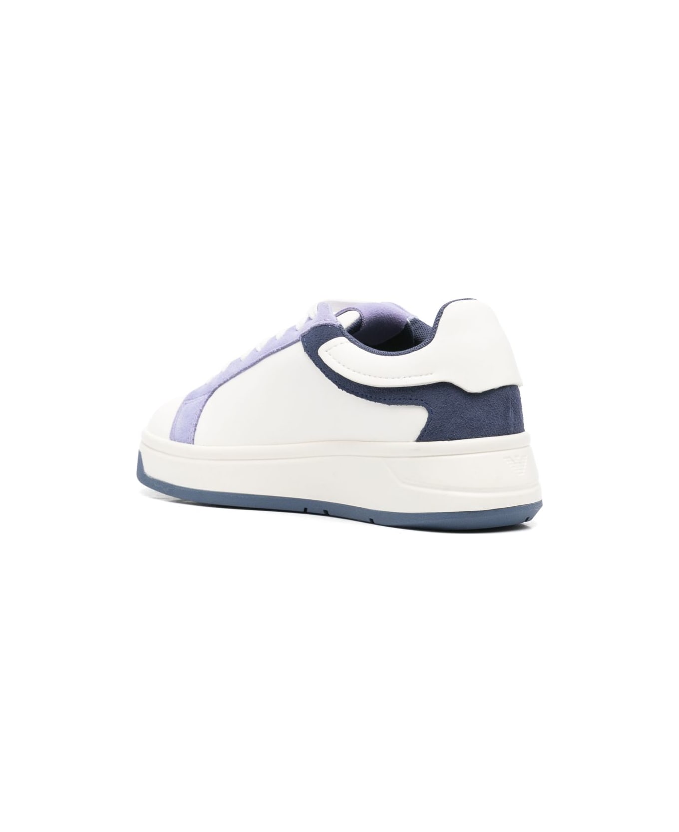 Emporio Armani Leather Sneakers - Lilac