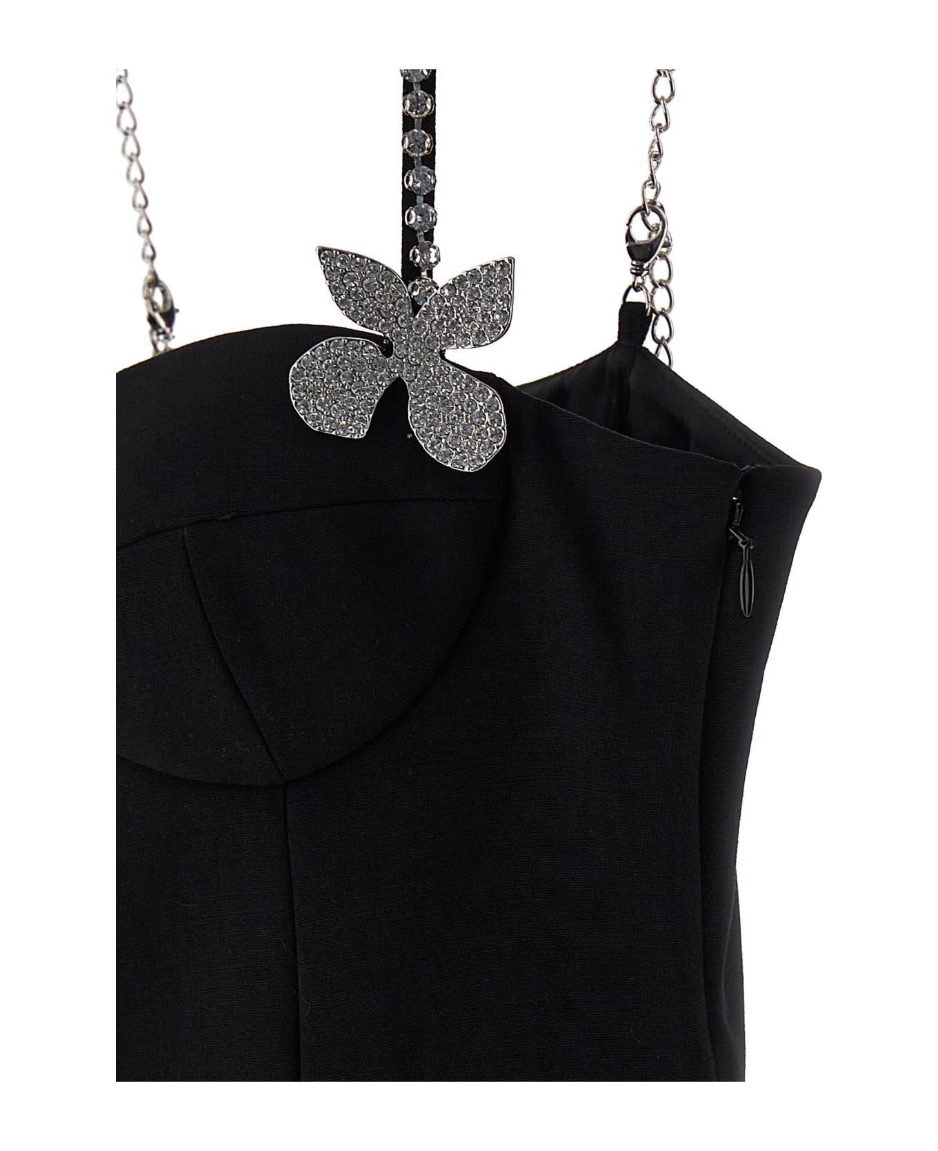AREA 'butterfly Crystal Mini' Dress - Black  