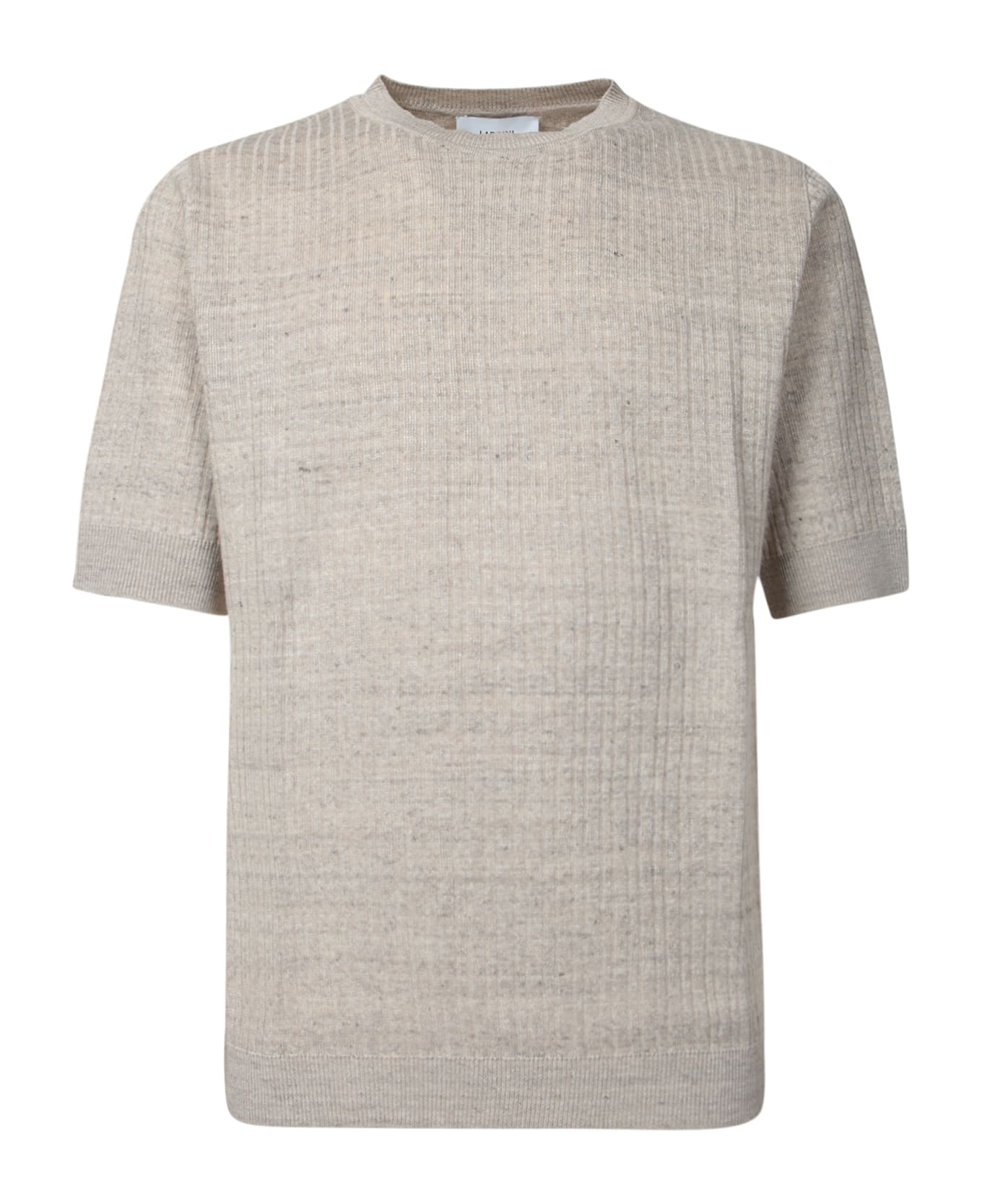 Lardini Linen And Cotton T-shirt - Beige