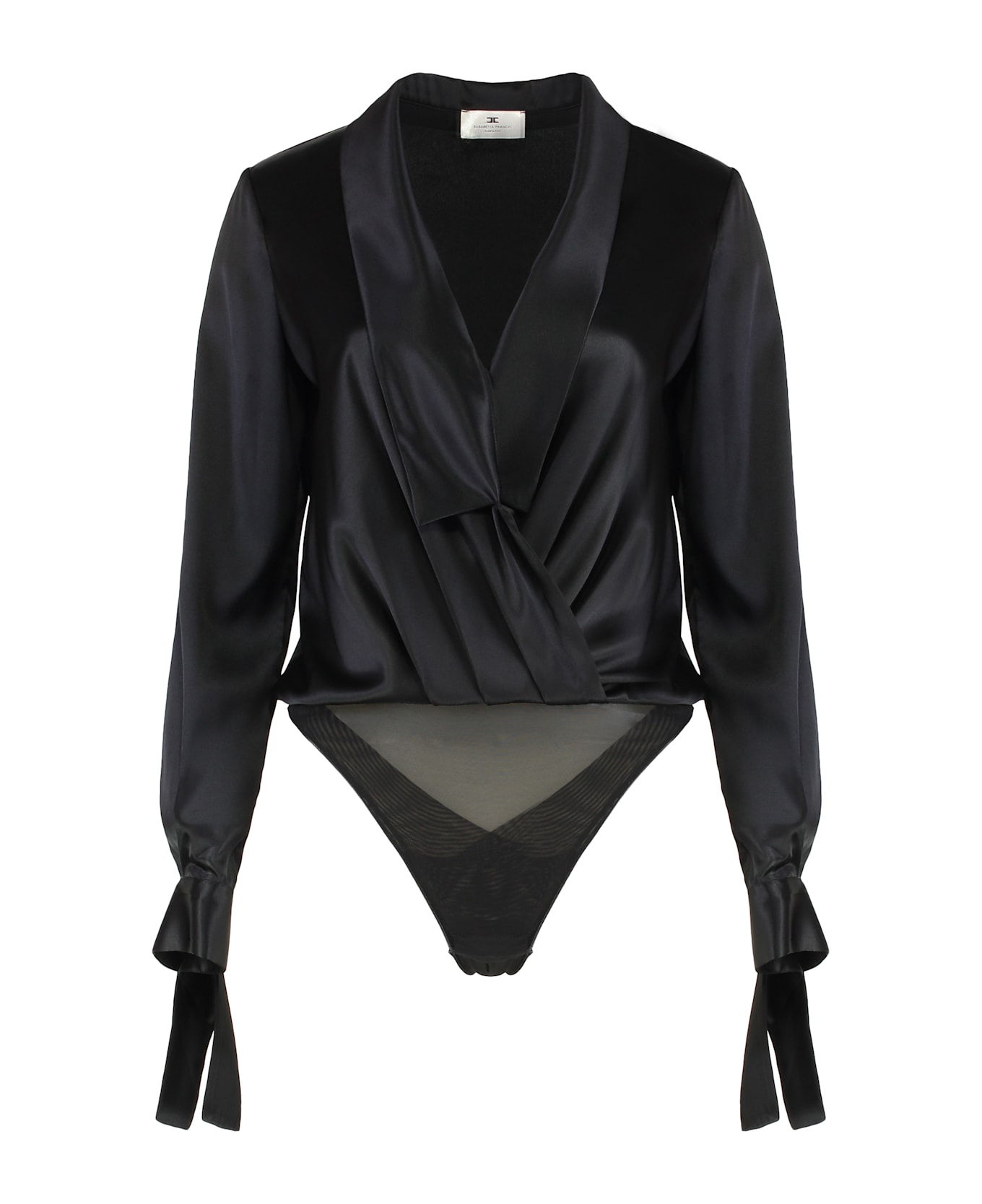 Elisabetta Franchi Satin Bodice - black