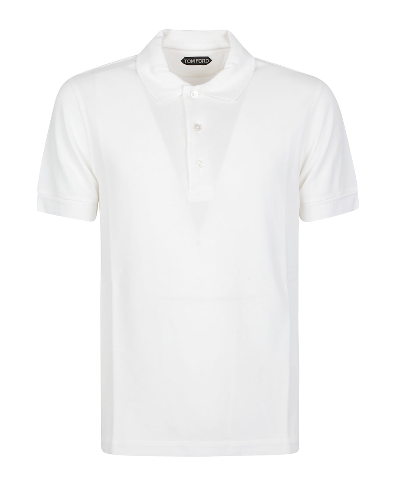 Tom Ford Piquet Short Sleeve Polo Shirt - White