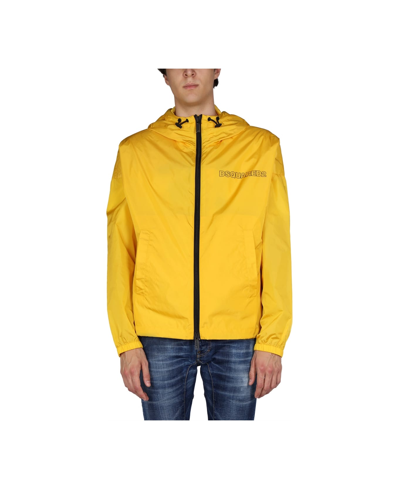 Dsquared2 Windbreaker With Logo - YELLOW