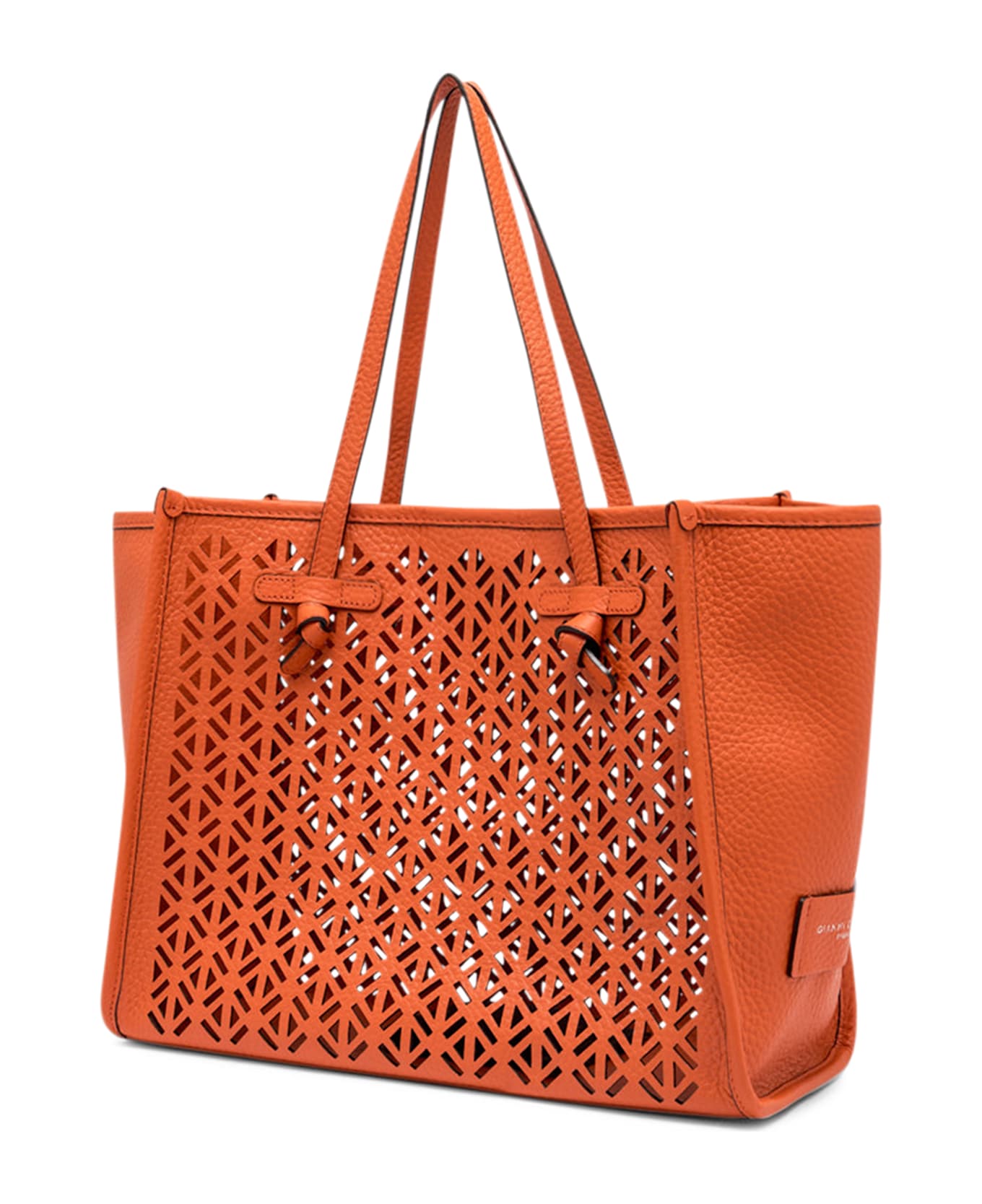 Gianni Chiarini Marcella Smooth Leather Tote Bag - Coral