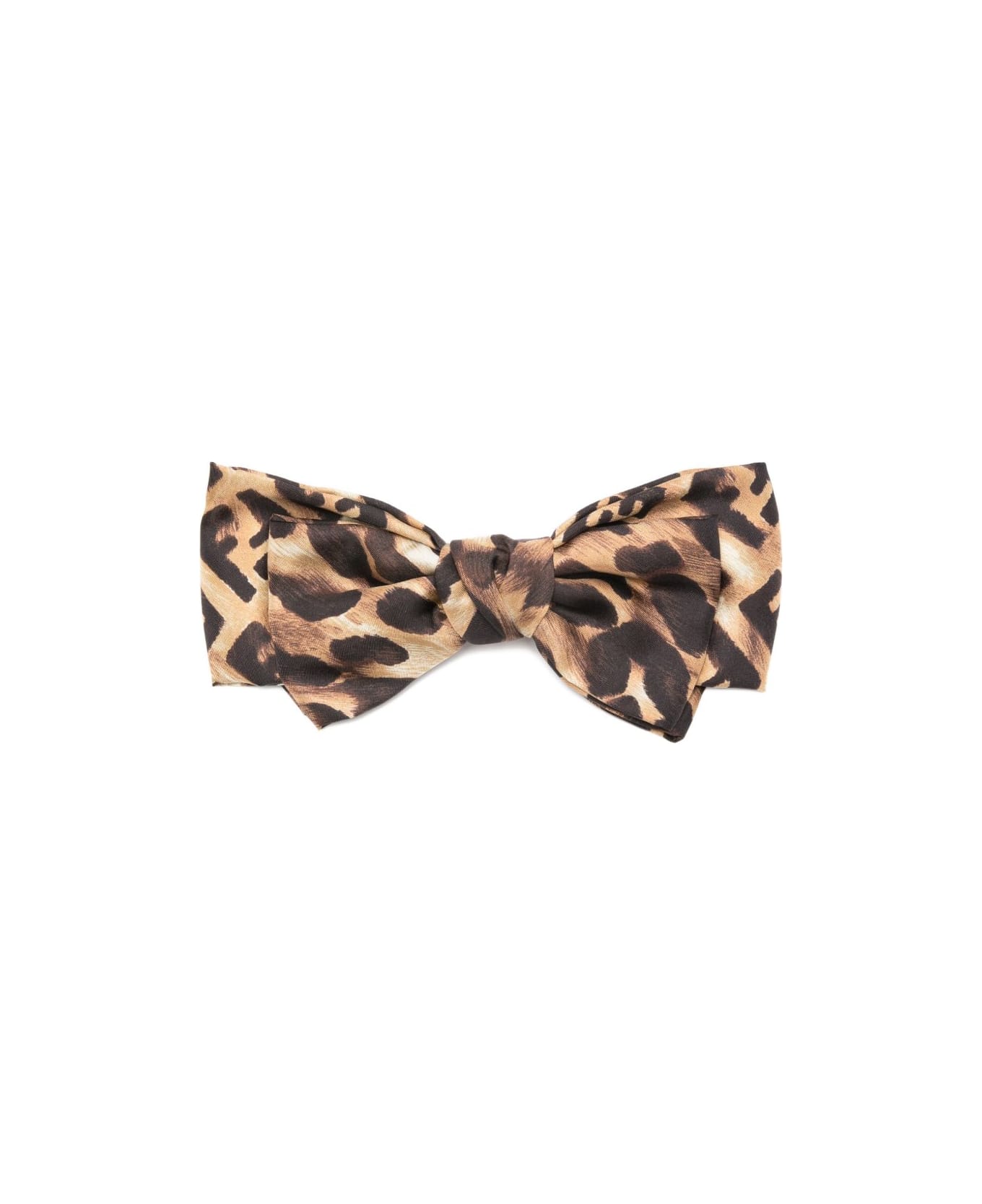 Fendi Ff Bow Hair Clip - Brown