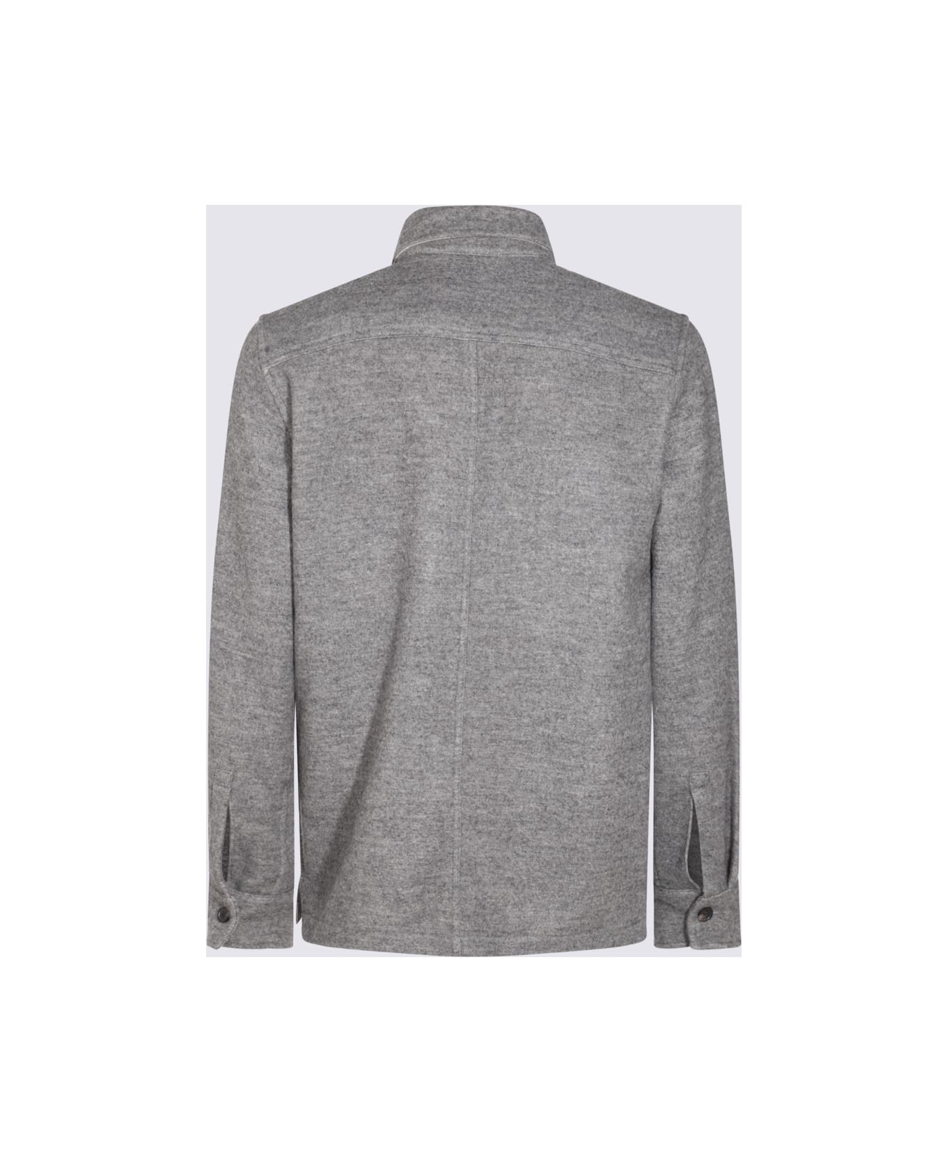 Cruciani Grey Wool Casual Jacket