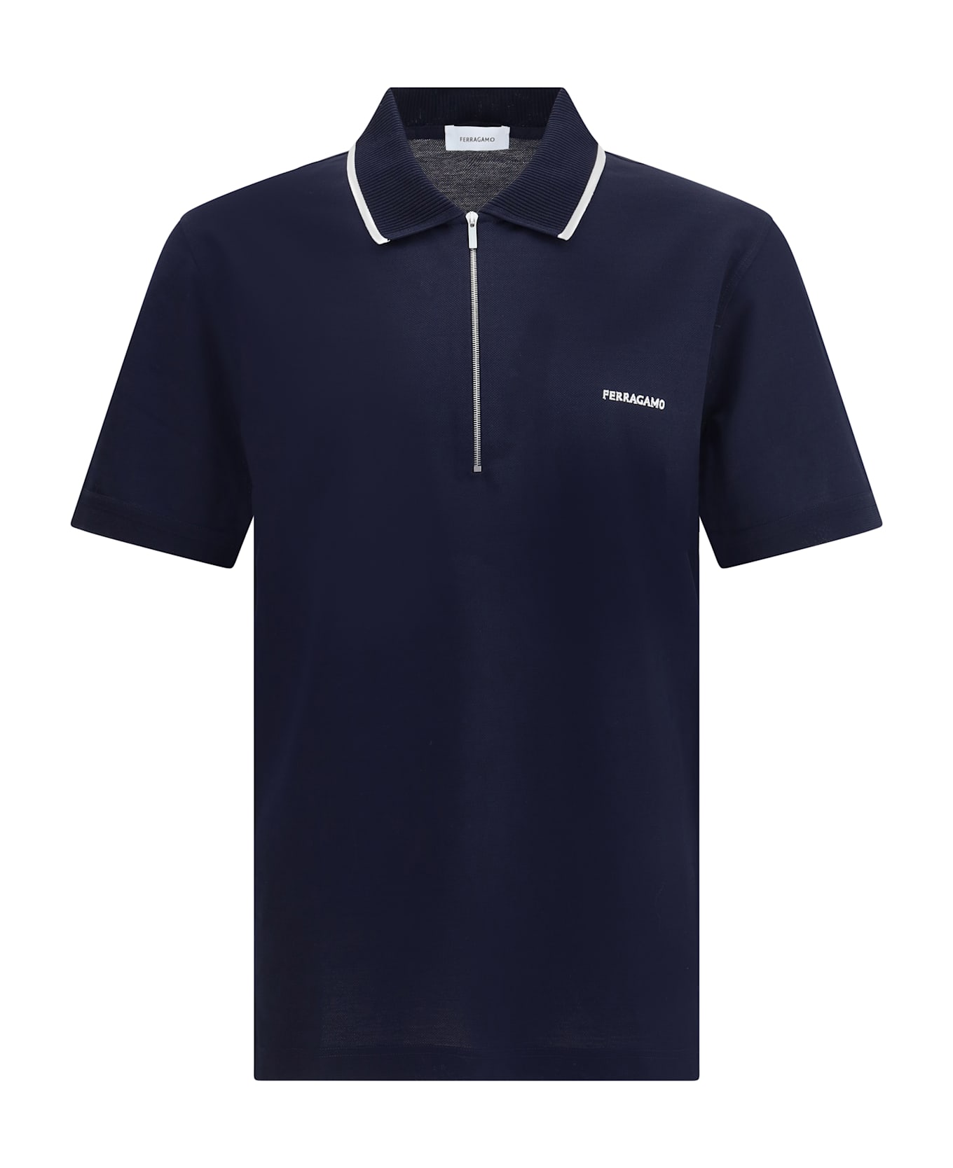 Ferragamo Zip Polo Shirt