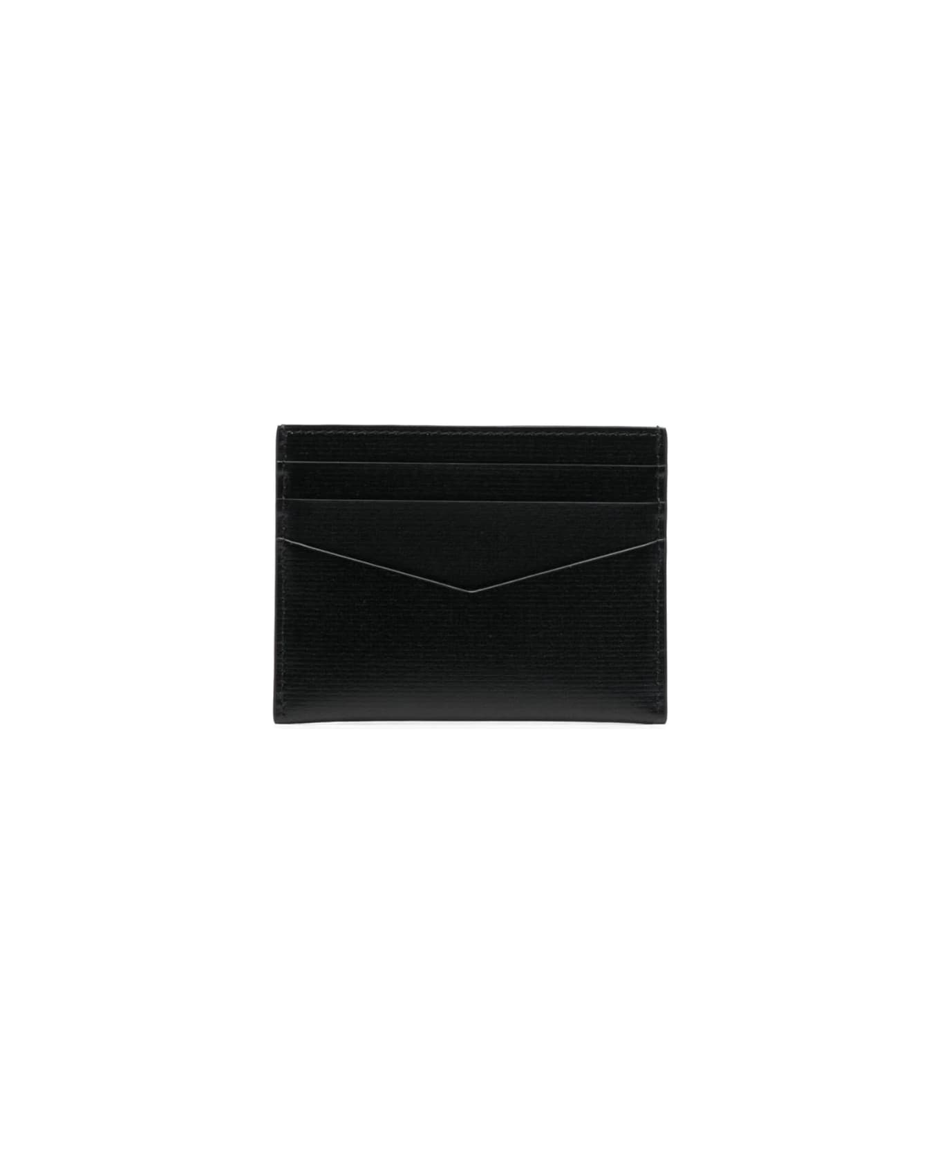 Givenchy Card Holder In Black Classique 4g Leather - Black