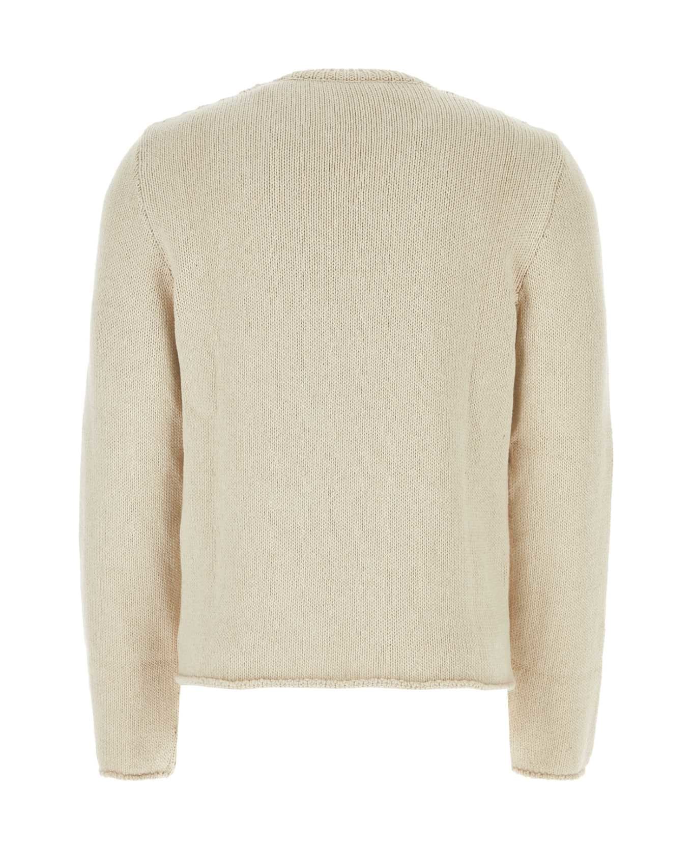Courrèges Sand Cotton Blend Sweater - OATMETAL