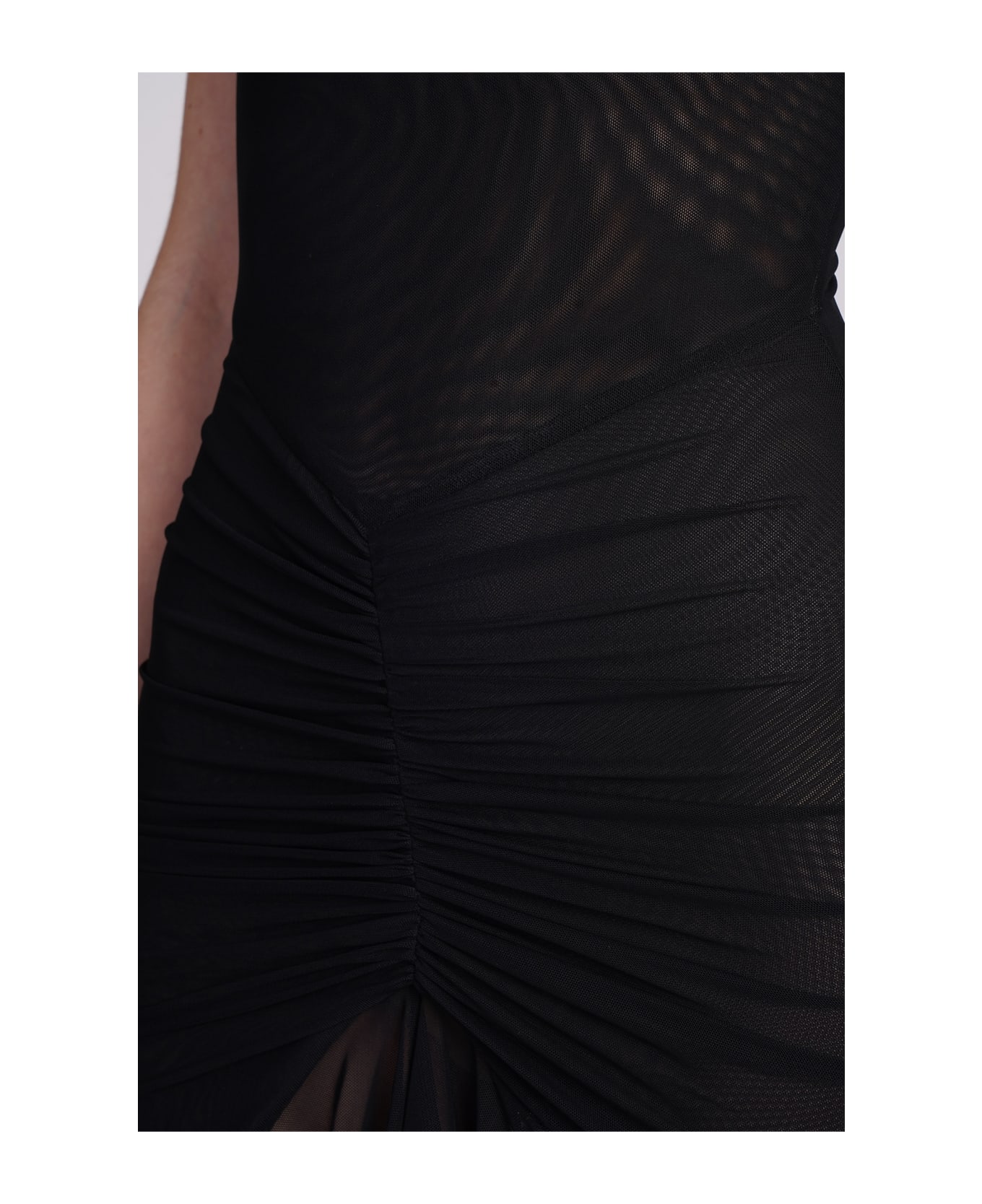 David Koma Dress In Black Polyamide - black
