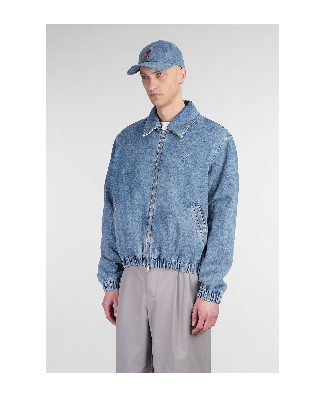 Ami Alexandre Mattiussi Denim Jackets In Blue Cotton - blue