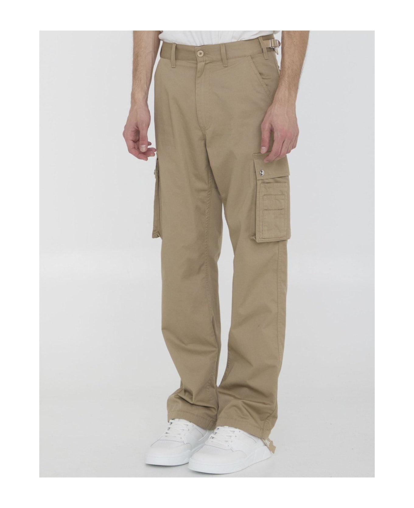 Celine Straight Leg Cargo Pants - Beige ボトムス