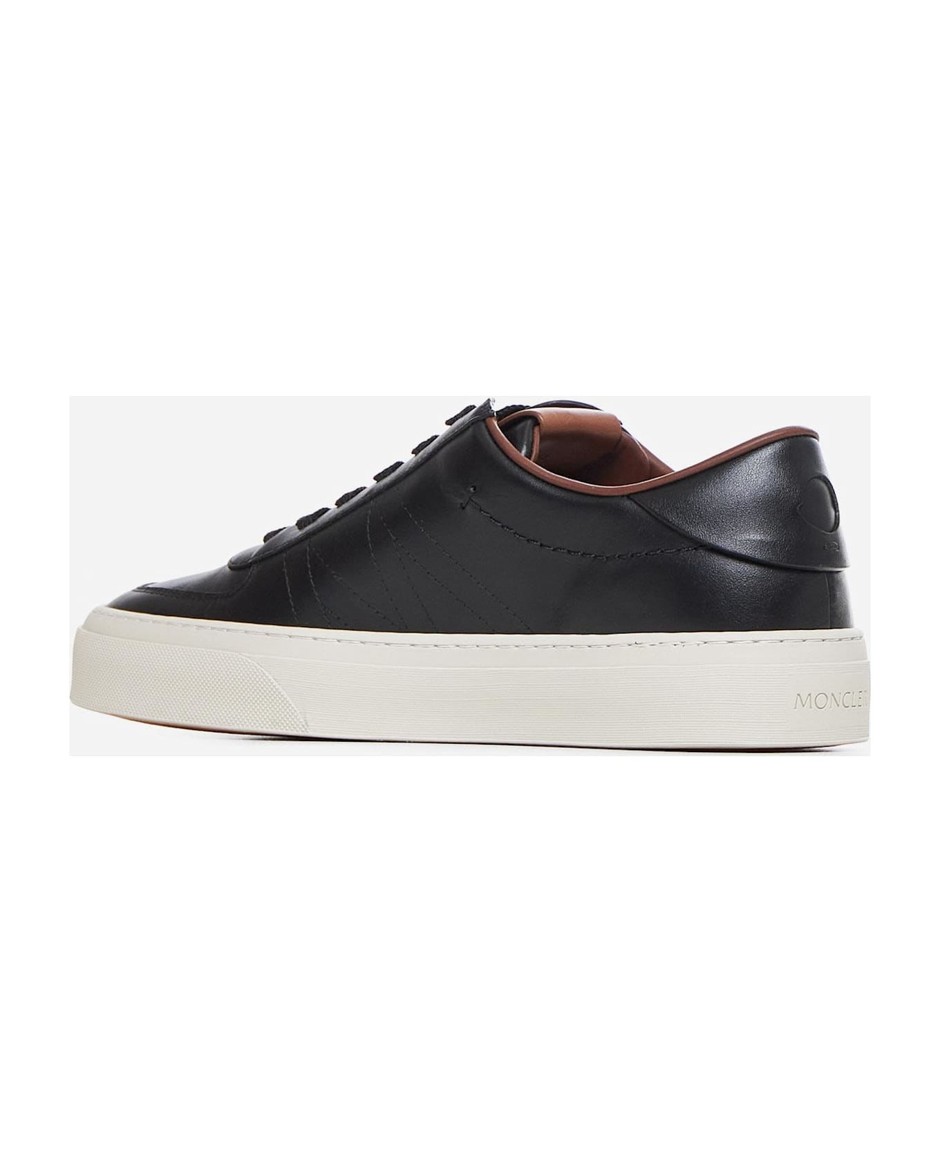 Moncler Monclub Leather Low-top Sneakers - Black