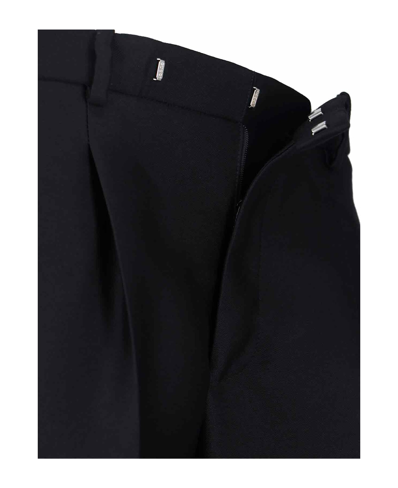 Gucci Wool And Silk Pants - Black  