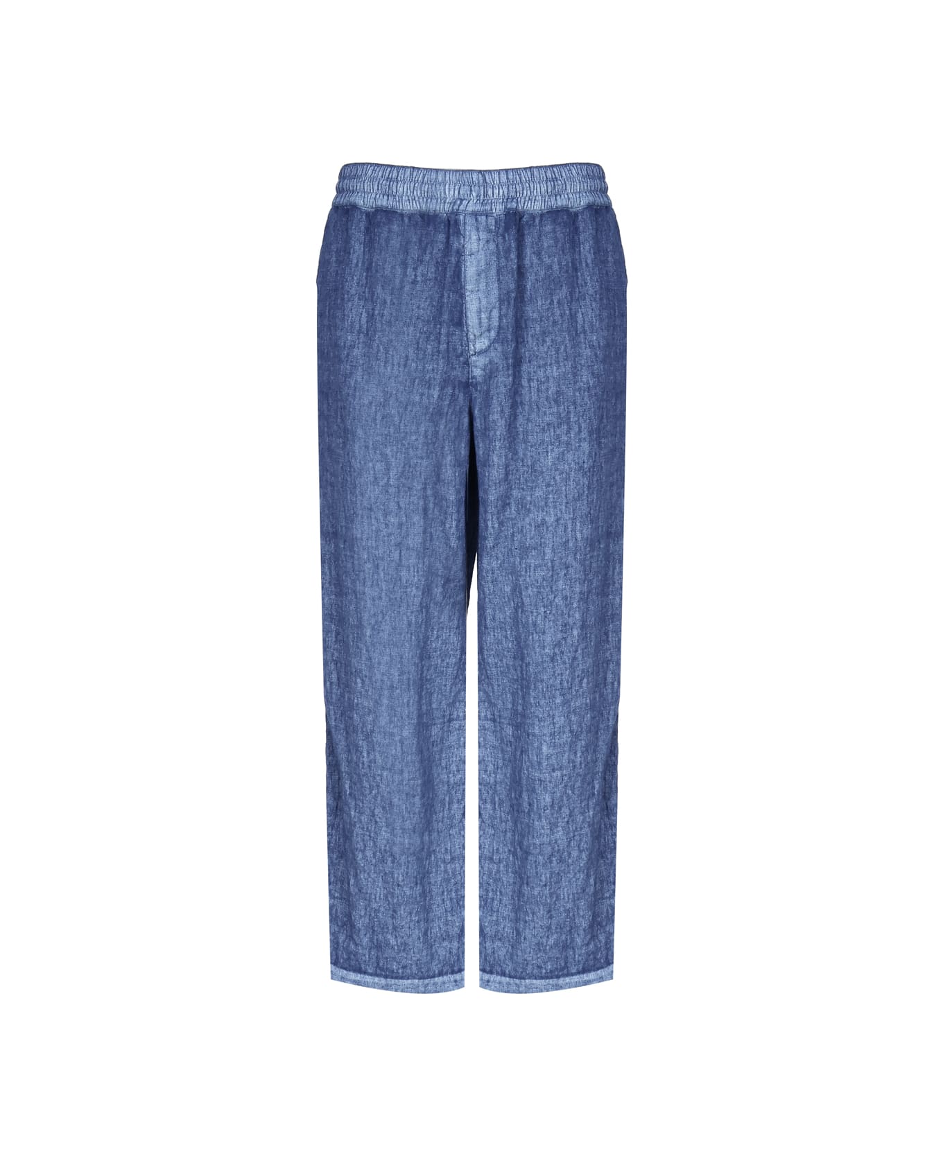 Burberry Ekd Motif Straight-leg Trousers - Denim